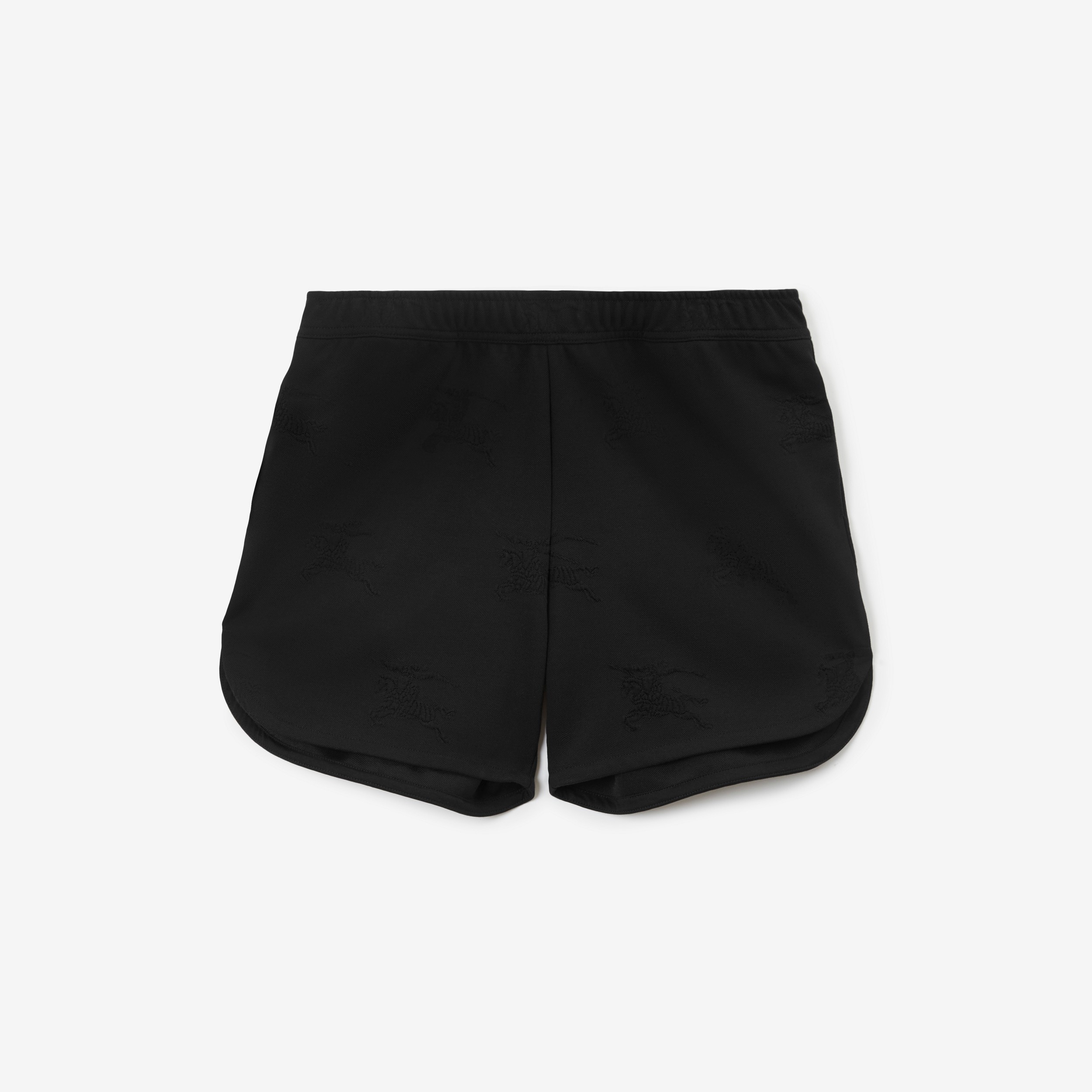 EKD Technical Cotton Jacquard Shorts in Black - Men | Burberry® Official - 1