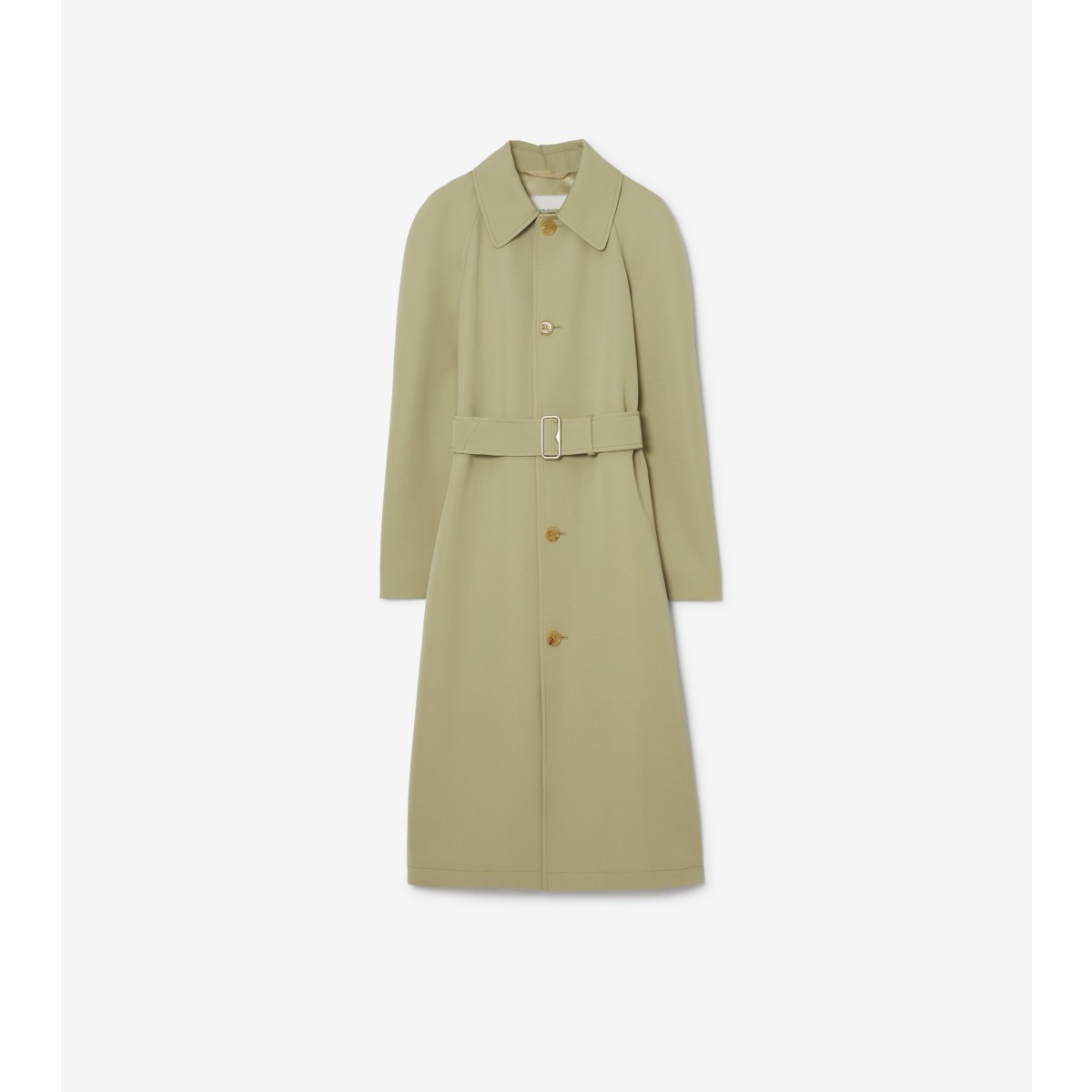 Burberry Wool Coat In Hunter