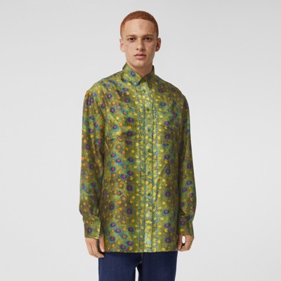 burberry print mens shirt