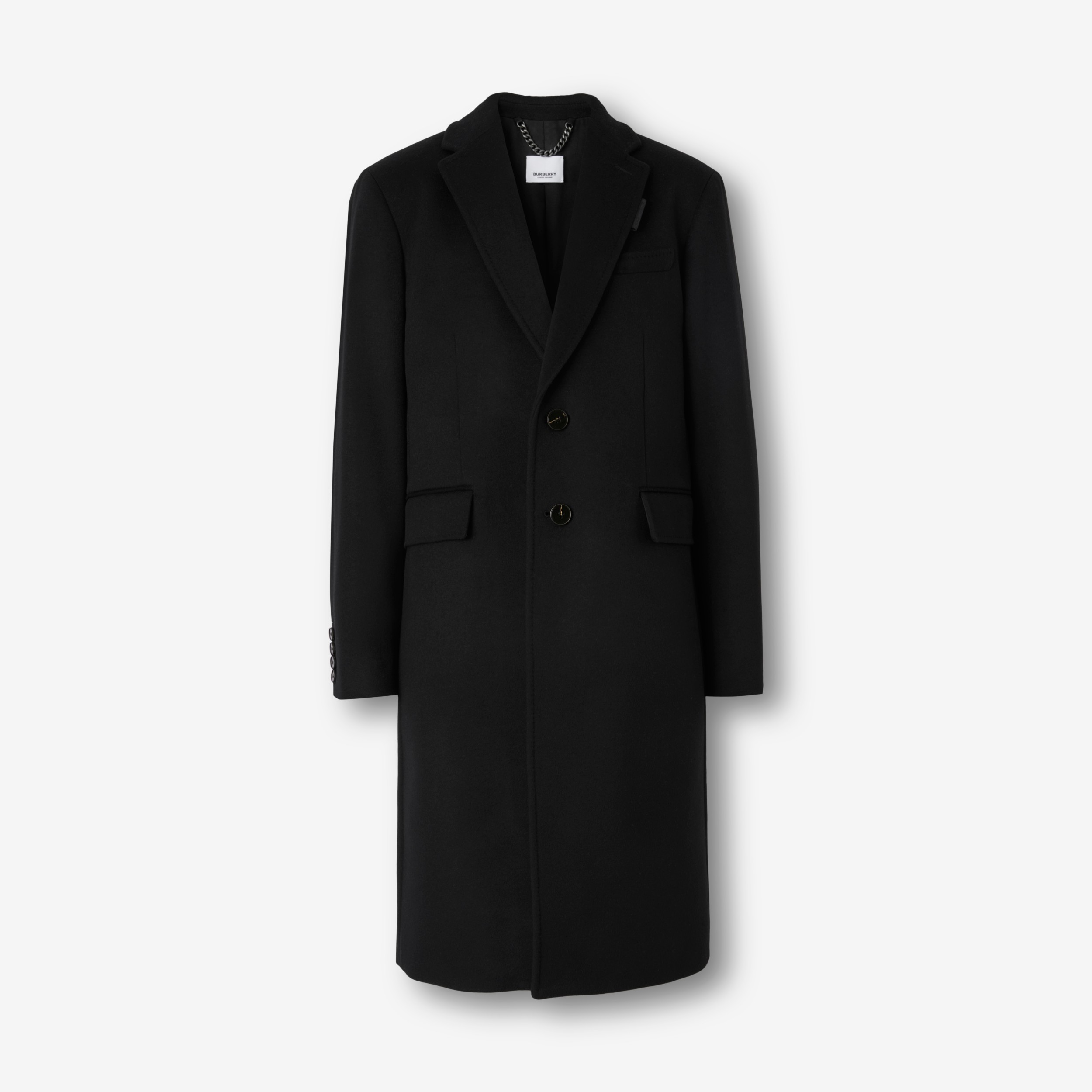 Wool Cashmere Tailored Coat in Black - Men | Burberry® Official