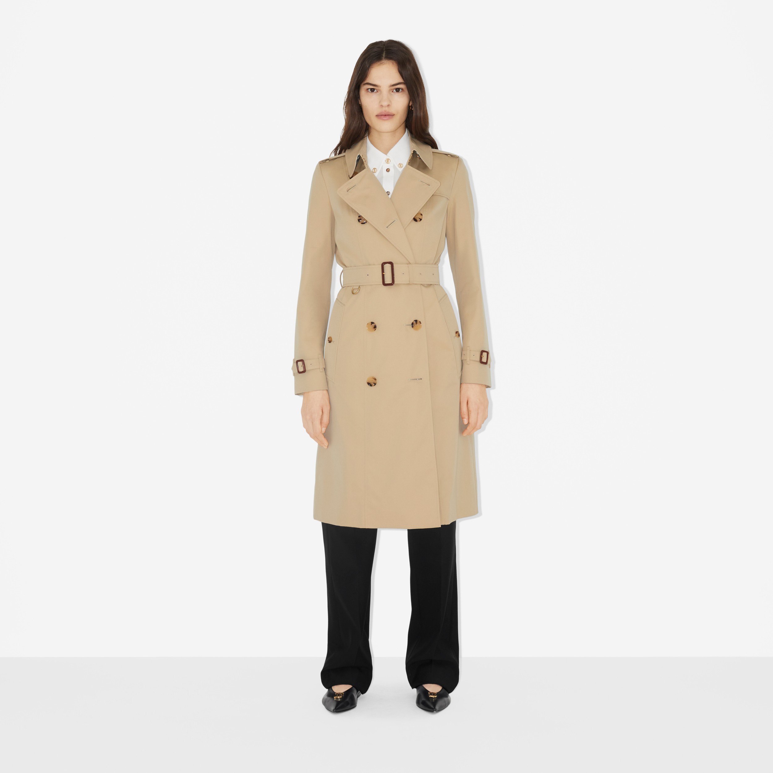 Long Chelsea Heritage Trench Coat in Honey - Women | Burberry® Official