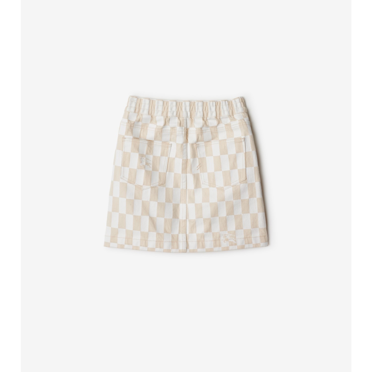 Checkerboard Denim Skirt