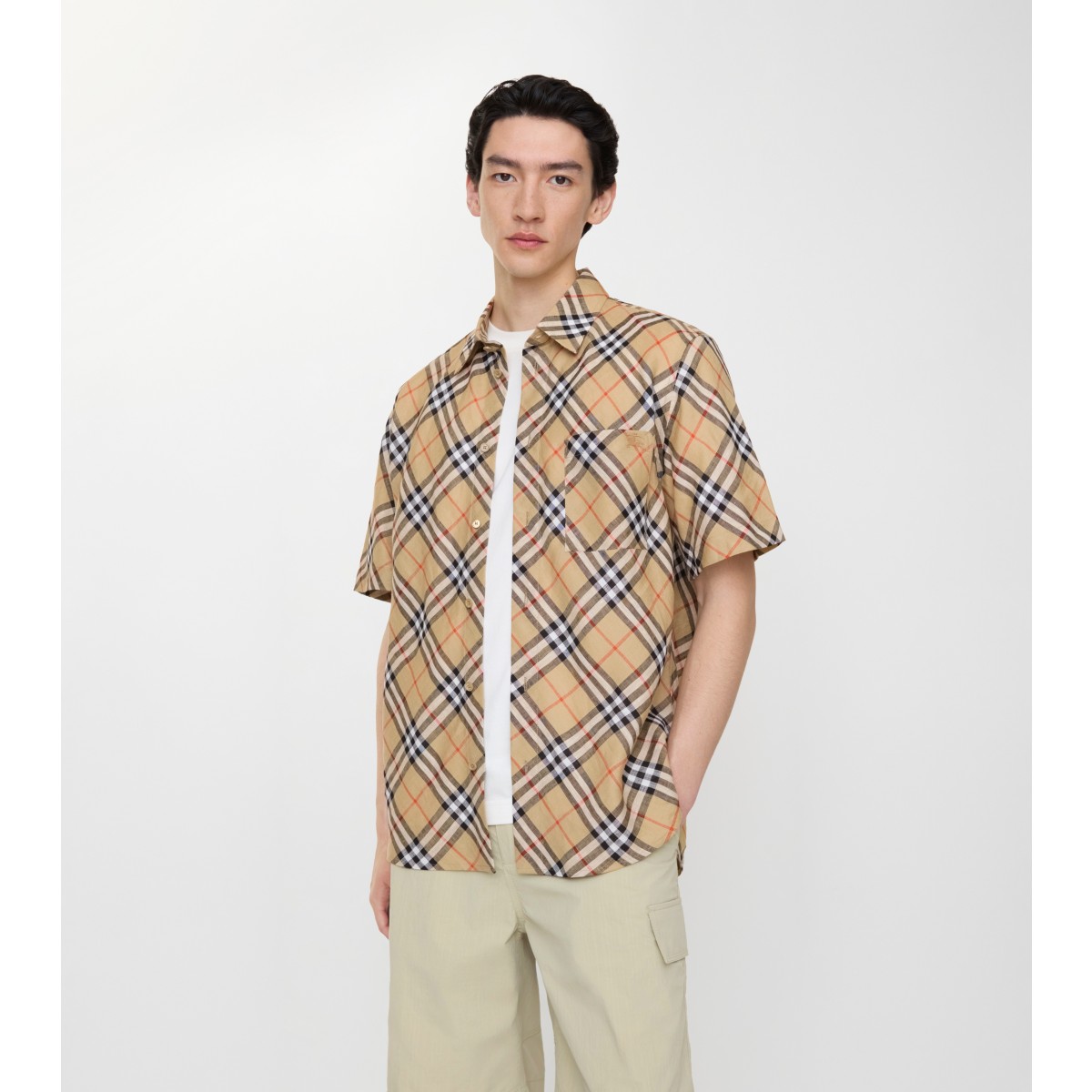  Check Relaxed Fit Linen Shirt