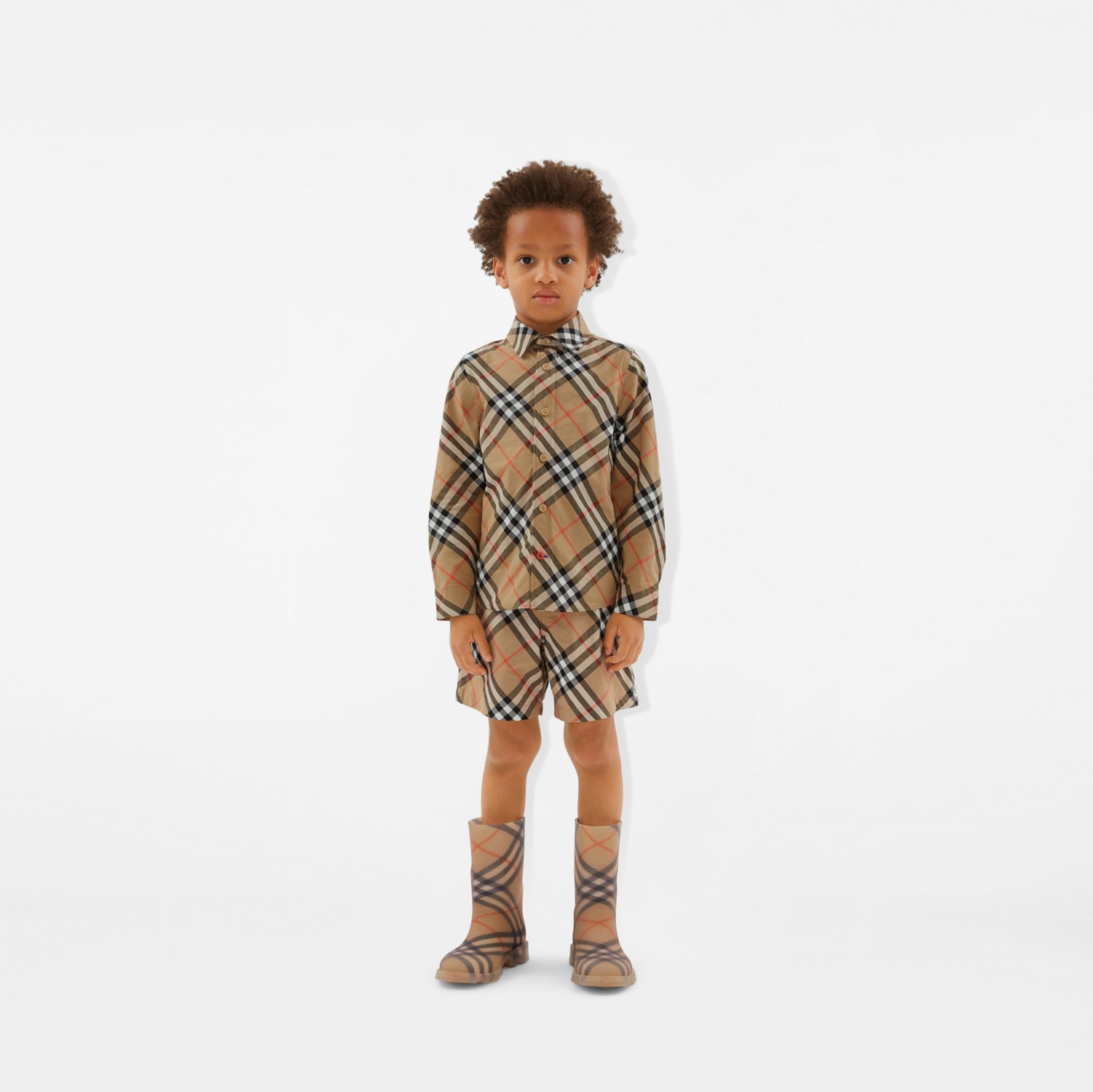 チェック コットンシャツ (サンド) | Burberry®公式サイト チェック コットンシャツ (サンド) | Burberry®公式サイト