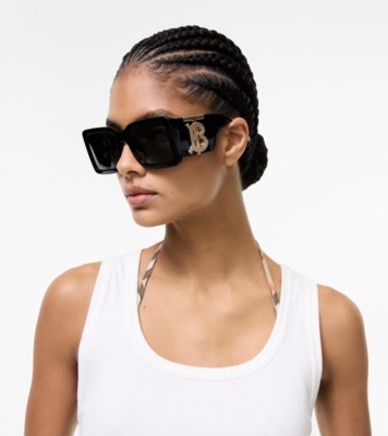 TB Square Sunglasses in Black - Women | Burberry® Official