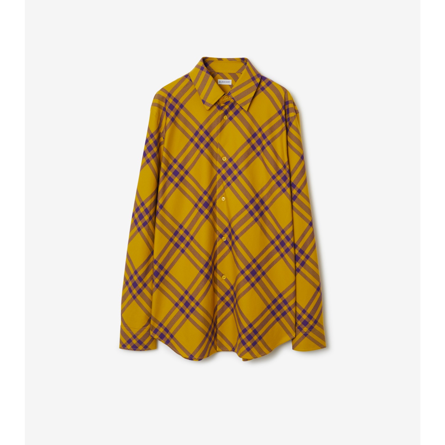 Burberry shirt with outlet plaid cuffs