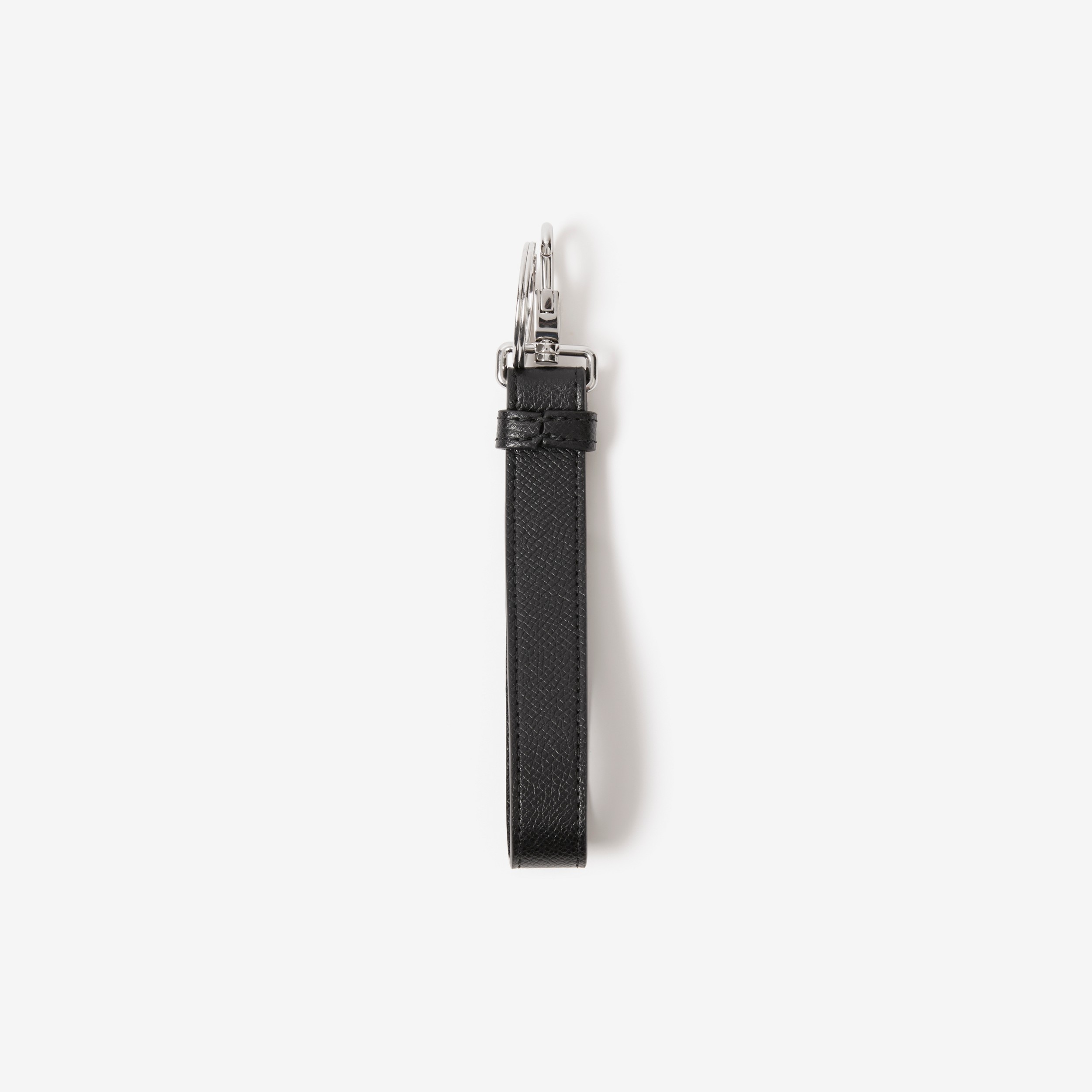 Monogram Motif Grainy Leather Key Ring in Black - Men | Burberry® Official - 2