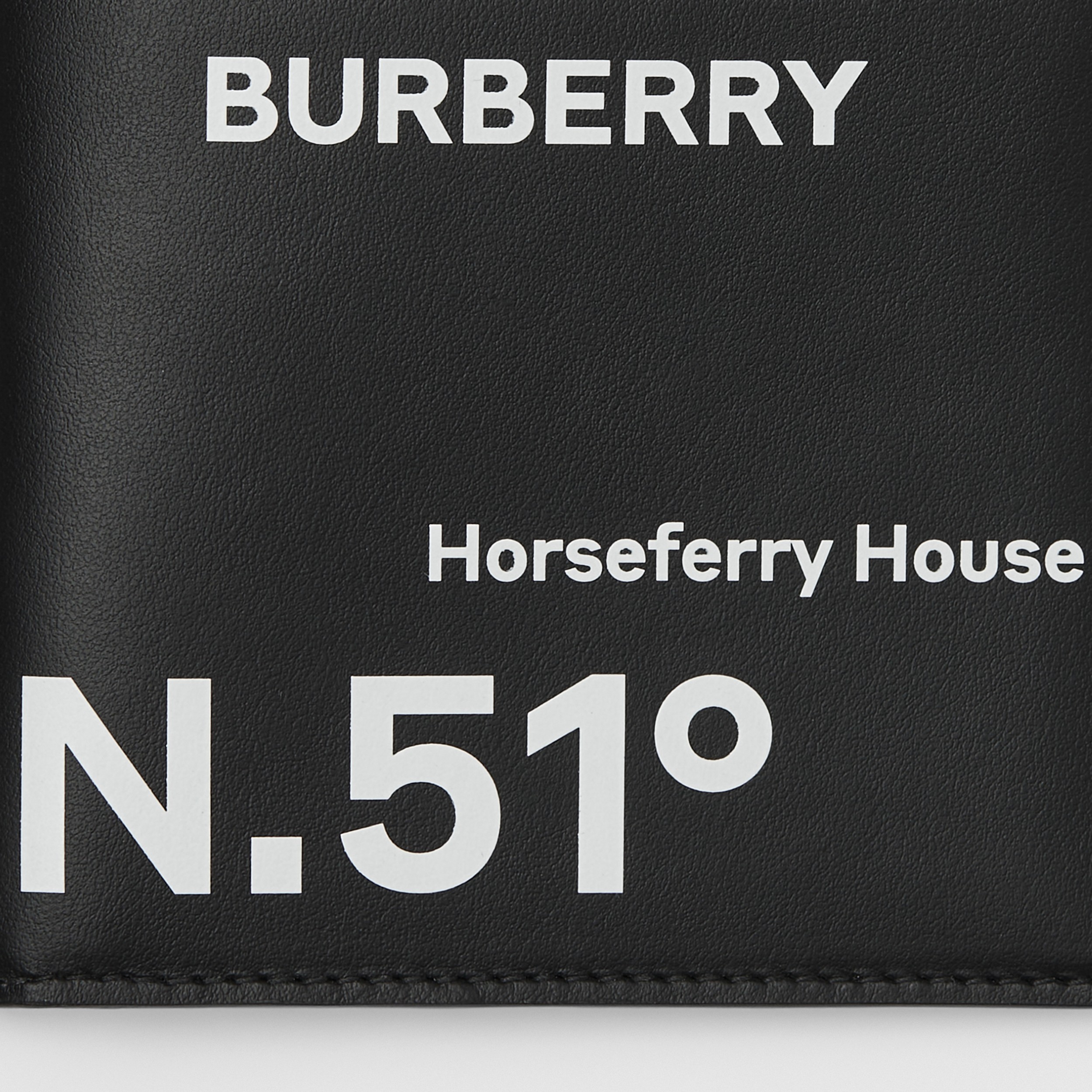 Coordinates Print​ Leather Bifold Wallet in Black - Men | Burberry® Official - 2