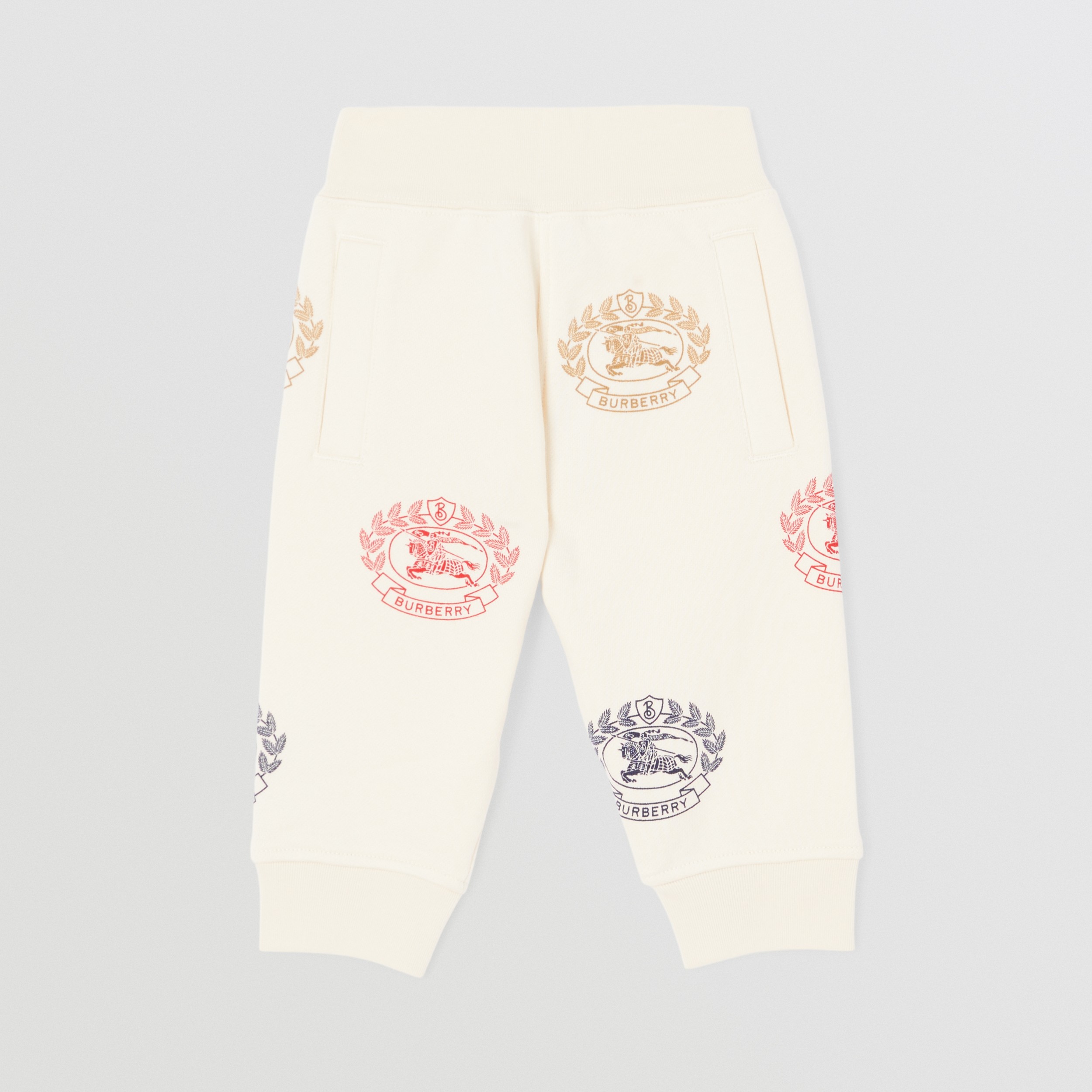 EKD Print Cotton Jogging Pants in Pale Cream - Children | Burberry® Official - 1