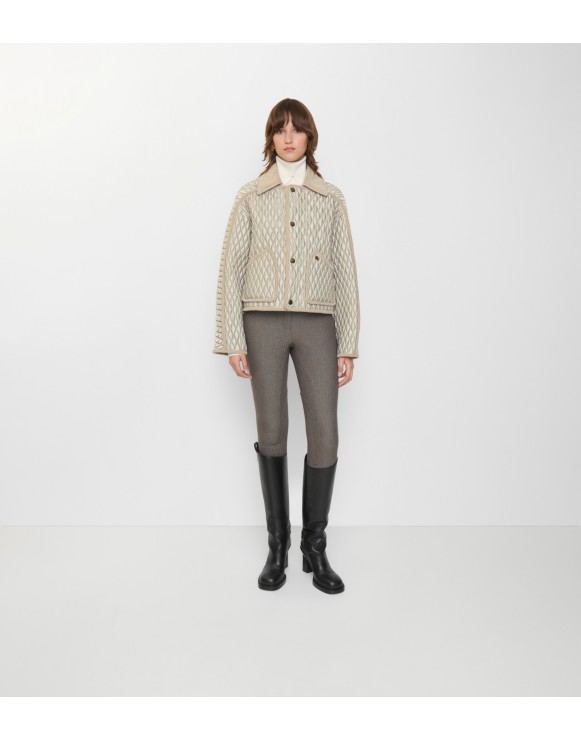 Cropped Quilted Nylon Floriston Jacket