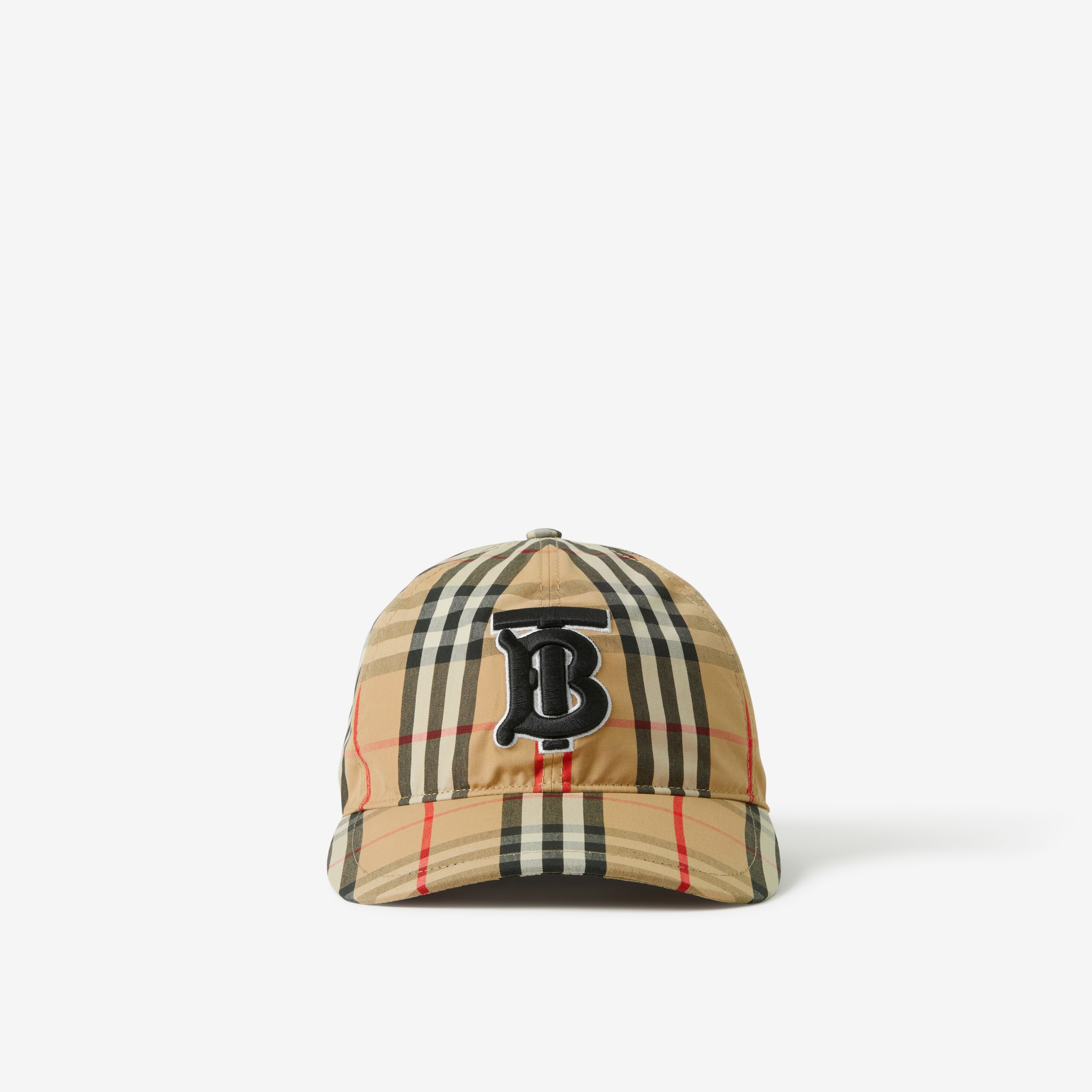 Monogram Motif Vintage Check Cotton Baseball Cap in Archive Beige |  Burberry® Official