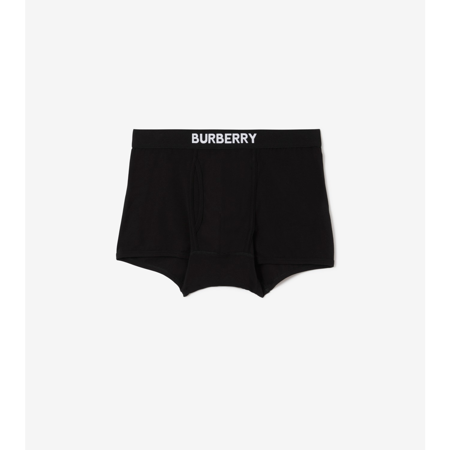 Cotton Boxer Shorts in Black - Men