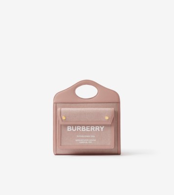 ミニ ポケットバッグ (ブライトレッド／ダスキーピンク) | Burberry®公式サイト