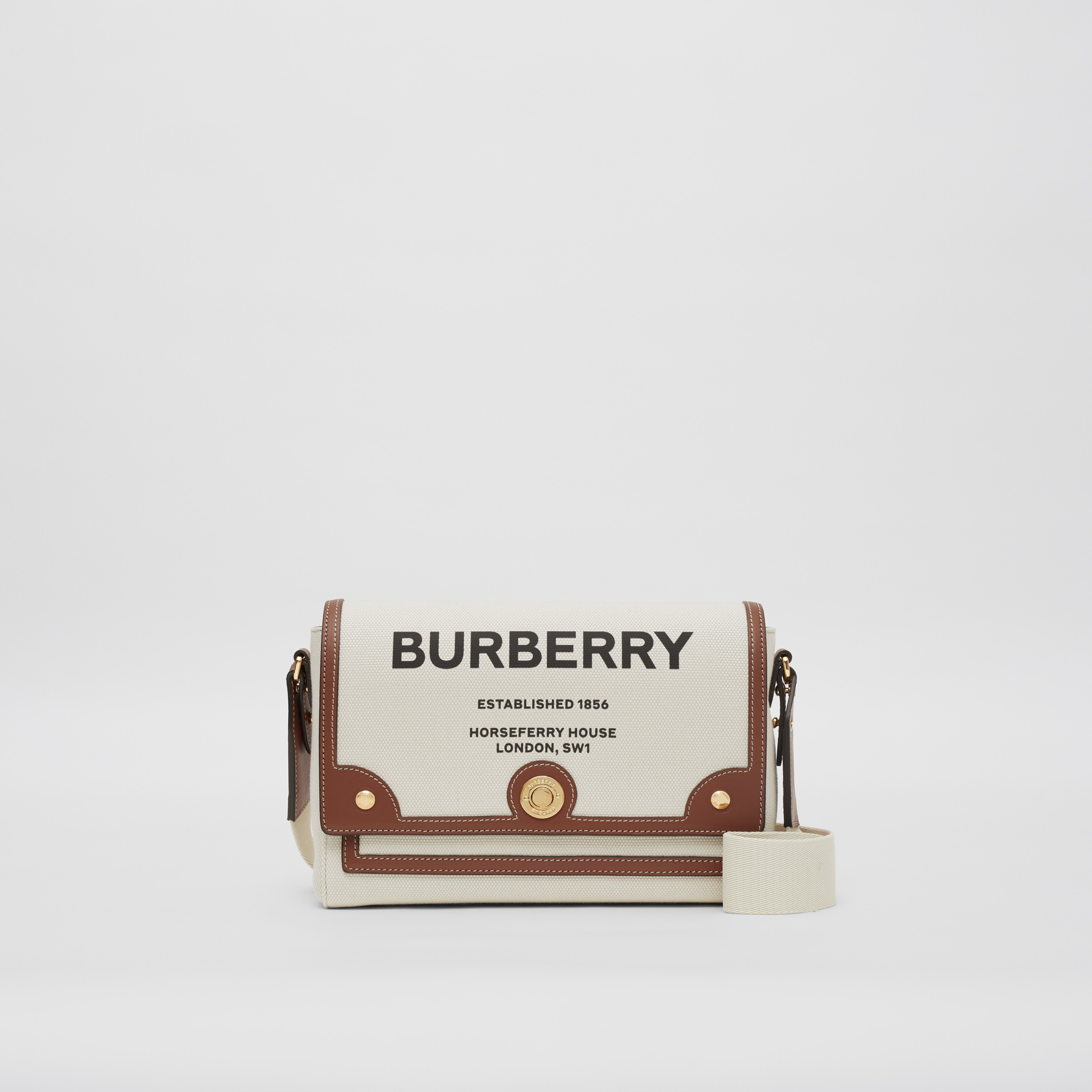 last Rasende hydrogen Horseferry Print Canvas Note Crossbody Bag in Natural/tan - Women | Burberry