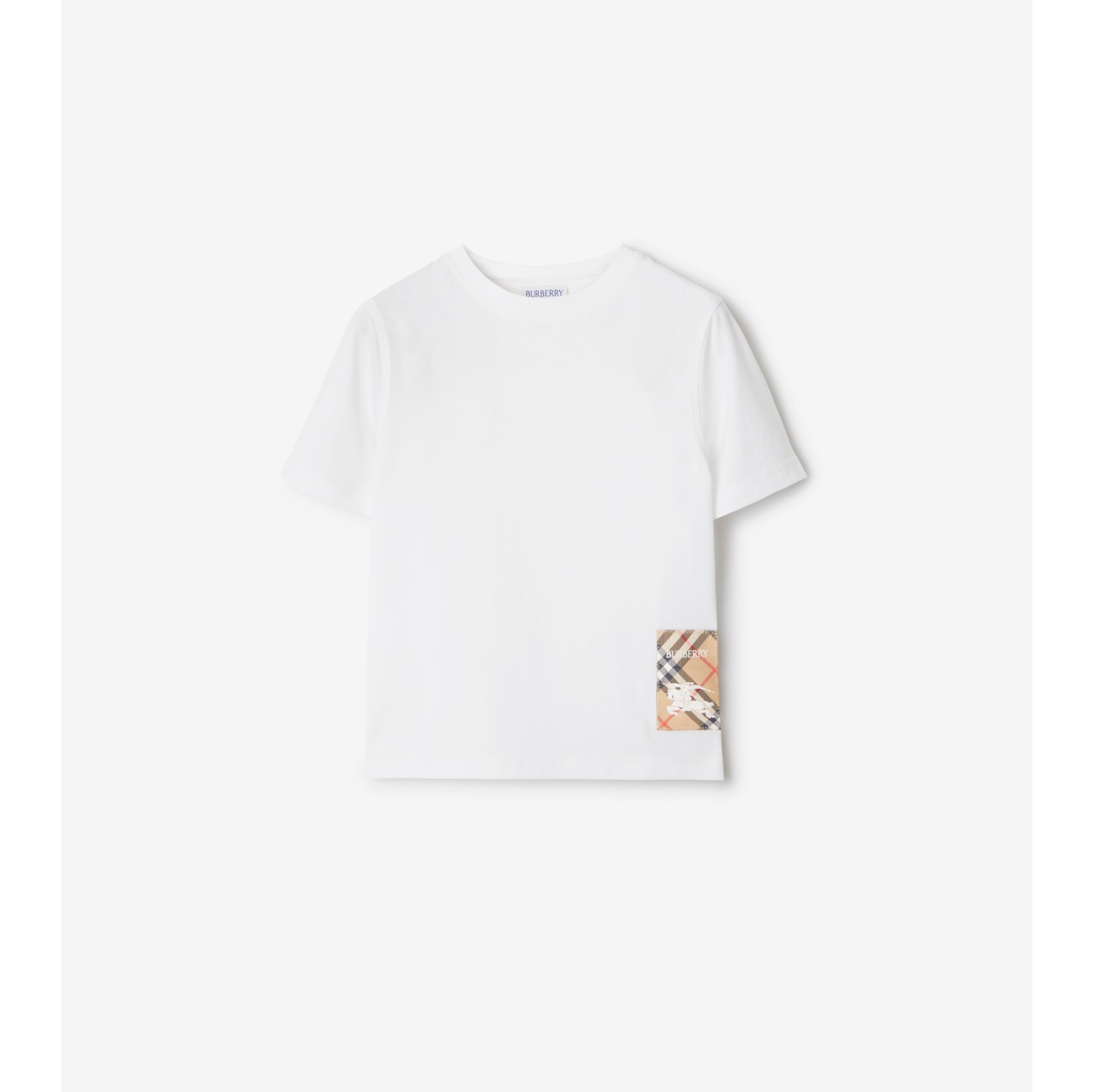 Check Label Cotton T-shirt