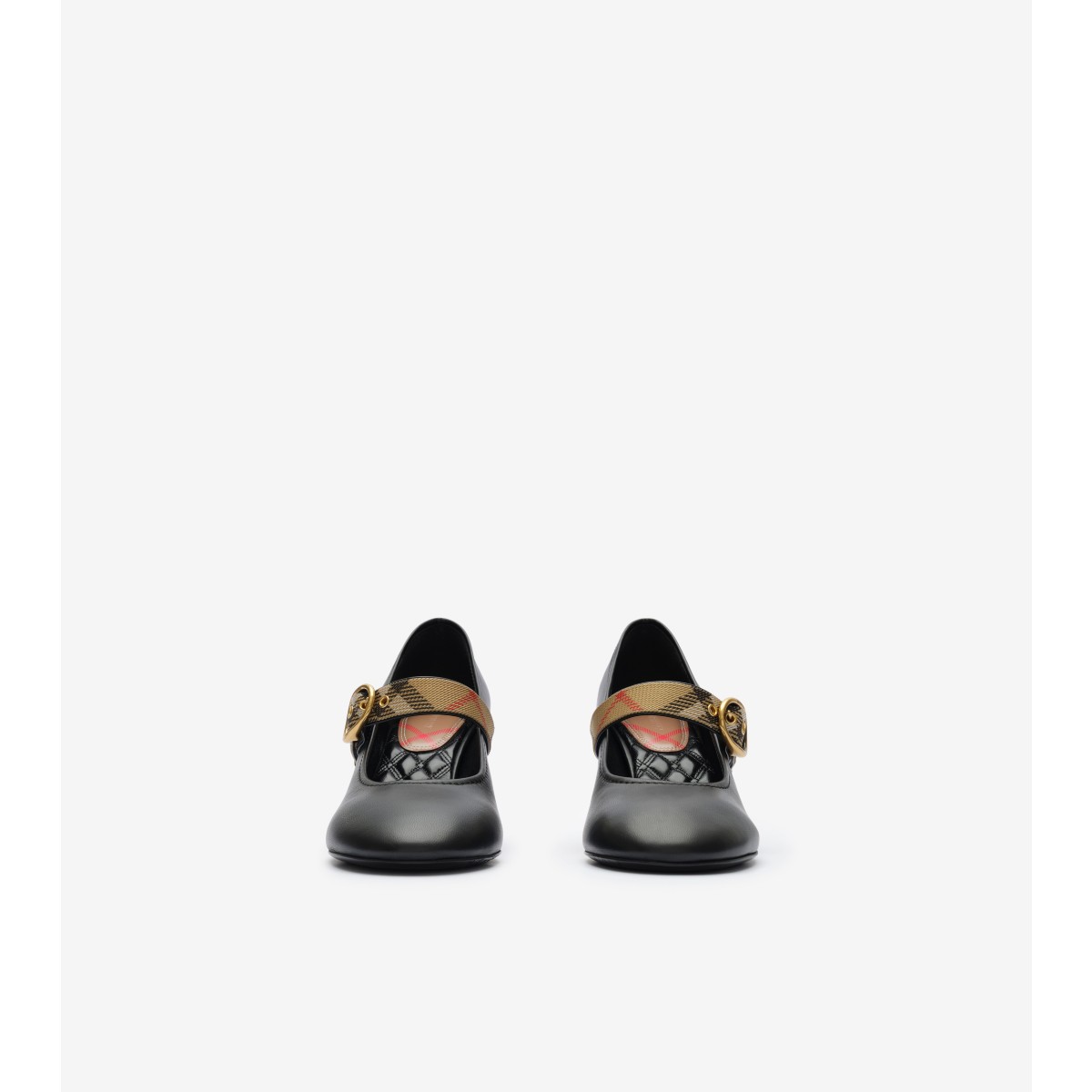  Check Strap Leather Robin Shoes