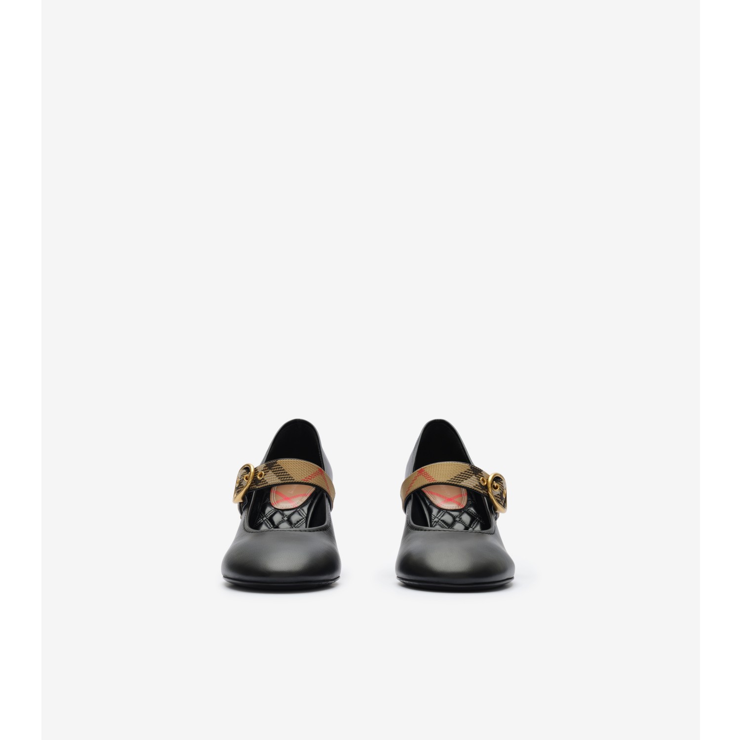 Check Strap Leather Robin Shoes