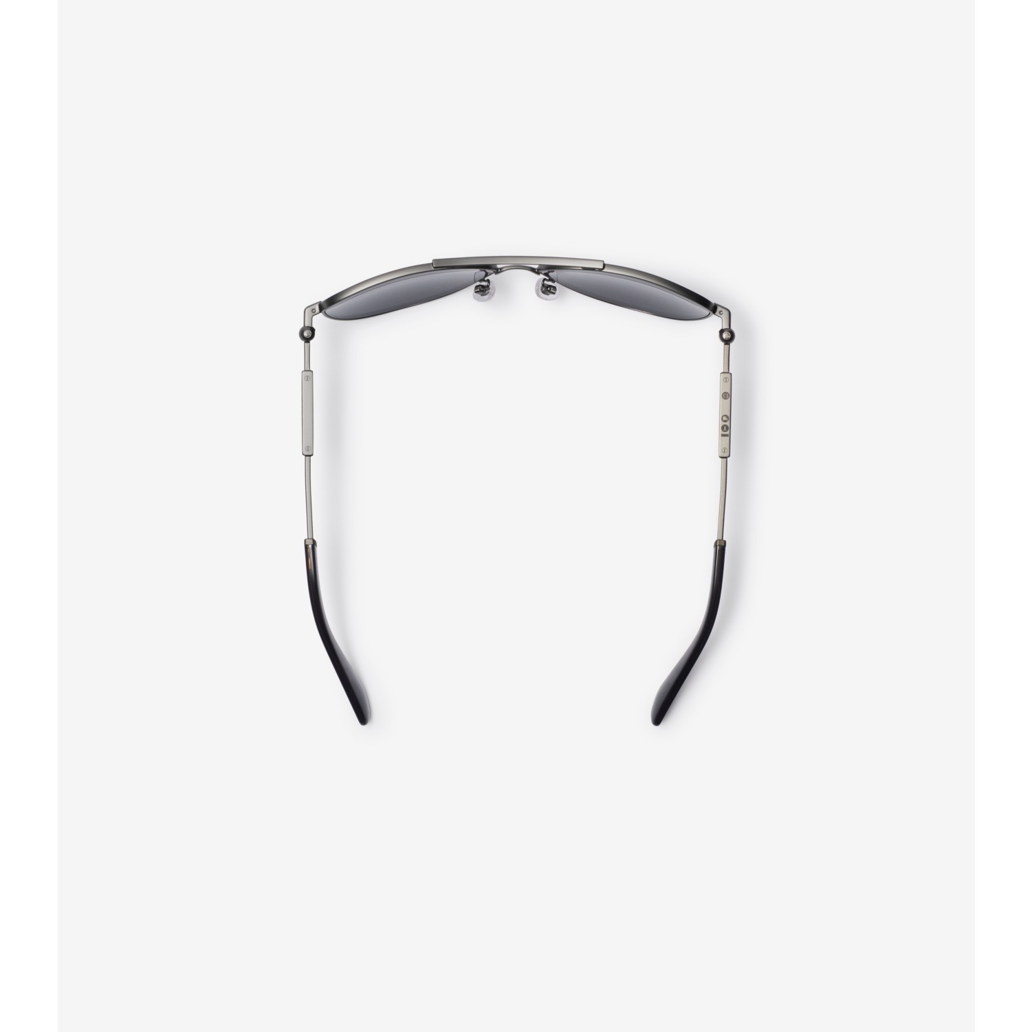 Metal Logo Square Sunglasses