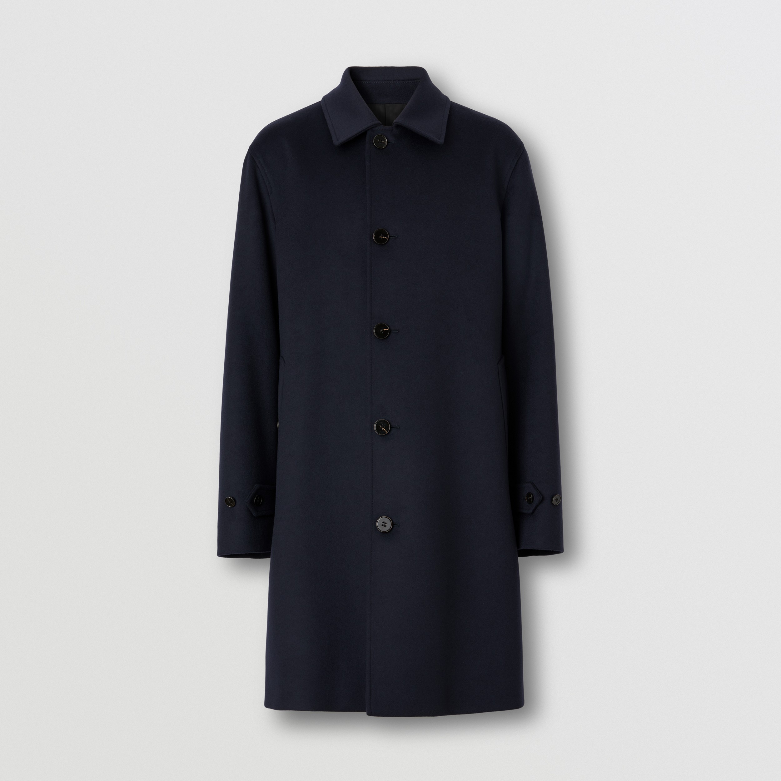 Wool Blend Car Coat in Dark Charcoal Blue - Men | Burberry® Official - 4