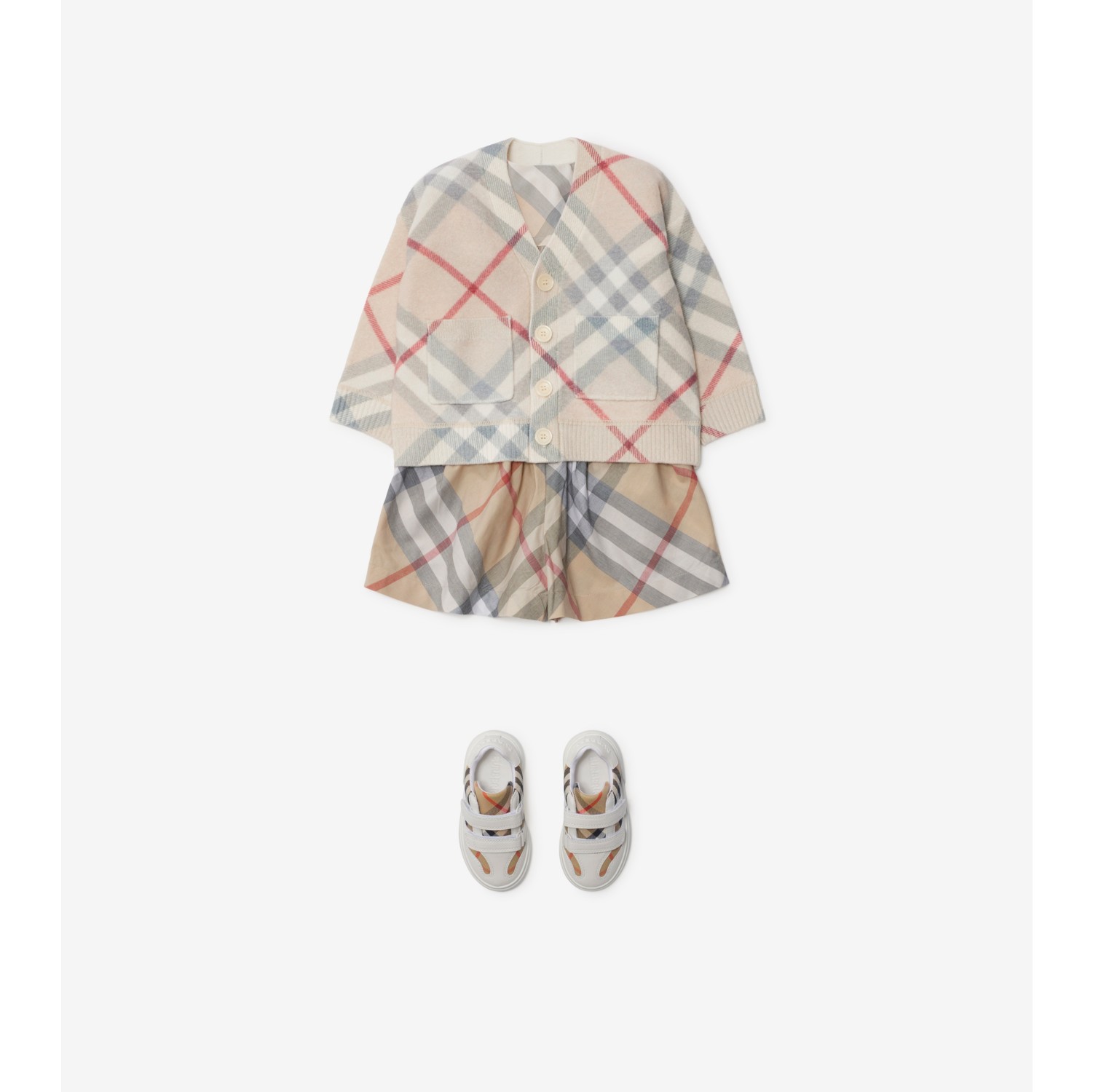 Burberry Cardigan In Lana Con Motivo Vintage Check 8117179