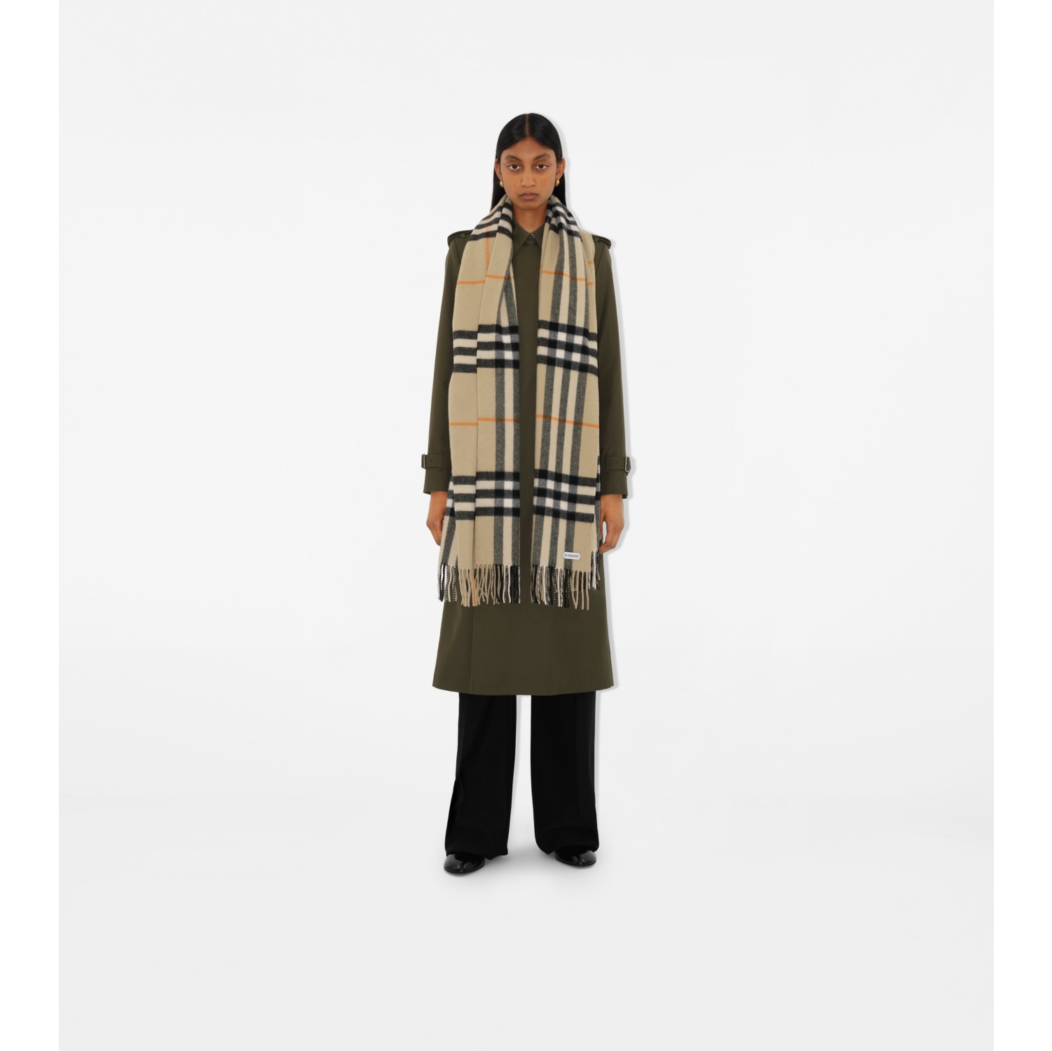 Sciarpa ampia in cashmere Check