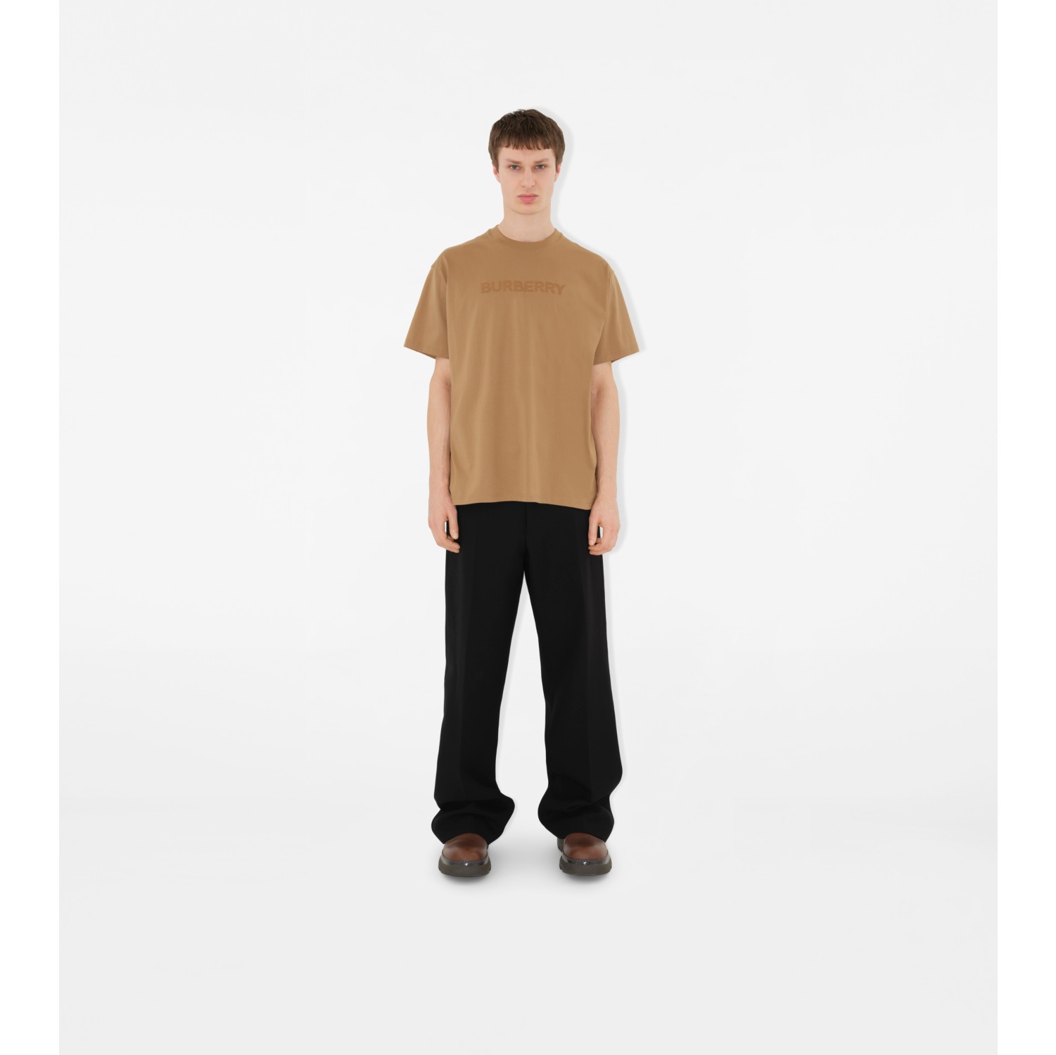 バーバリー　Tシャツ　キャメル　ブラウン　23柄デザインプリント