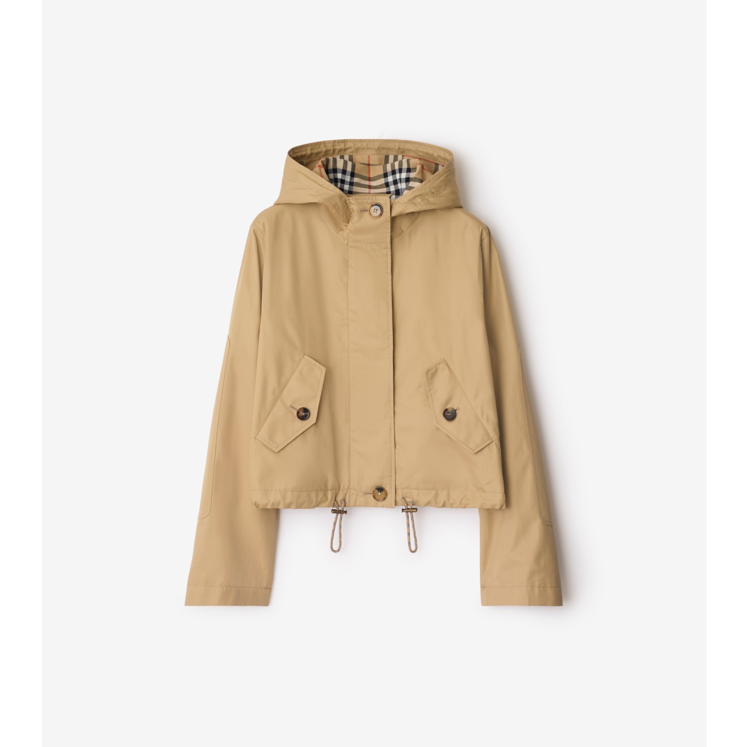 Parka courte en gabardine