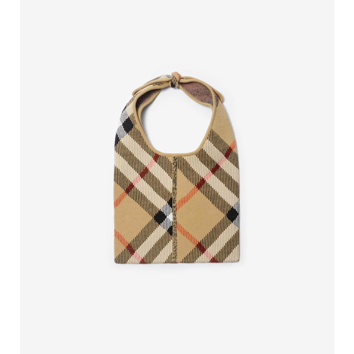 Tasche in Check mit Bindedetail