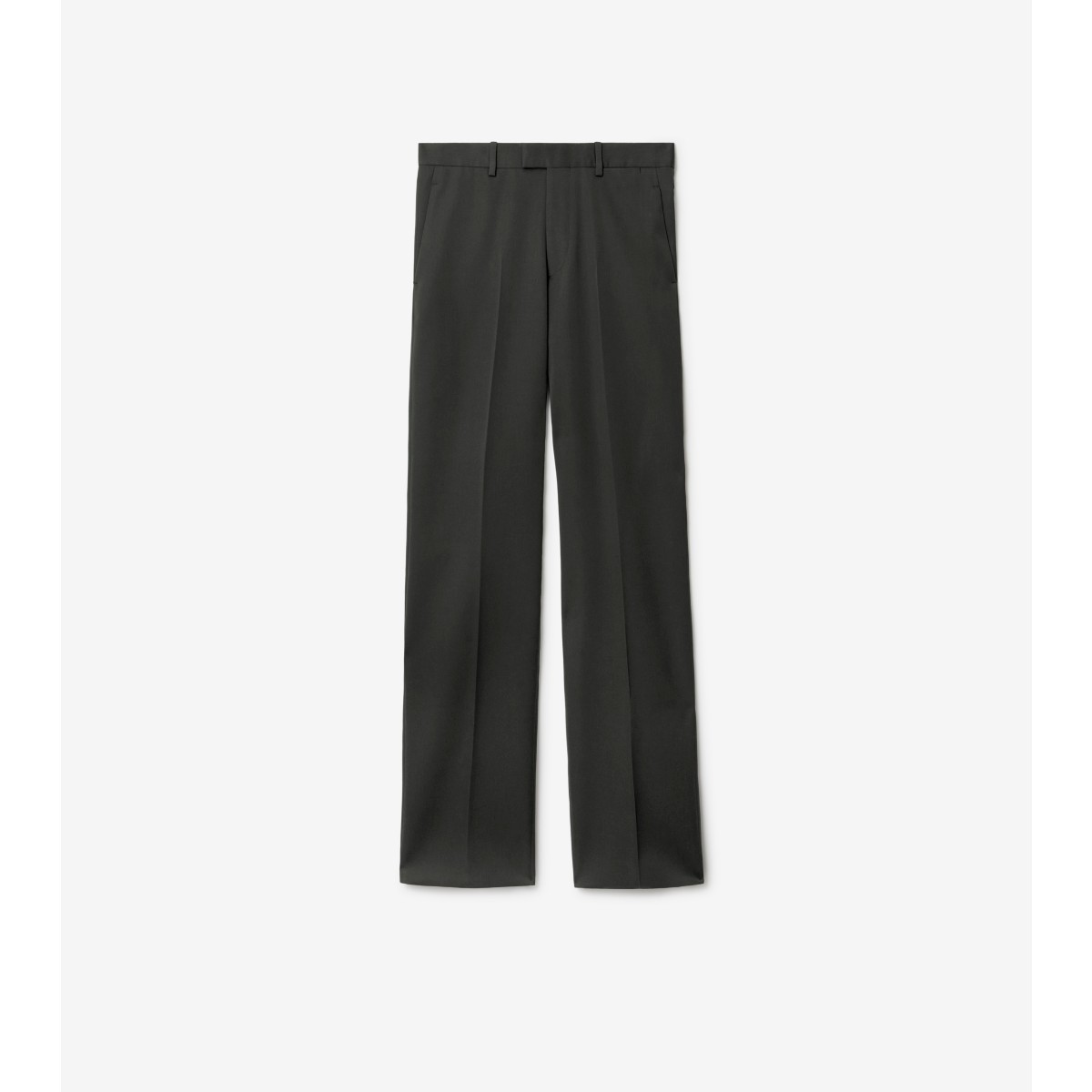 Burberry Wool Tailored Trousers In Onyx