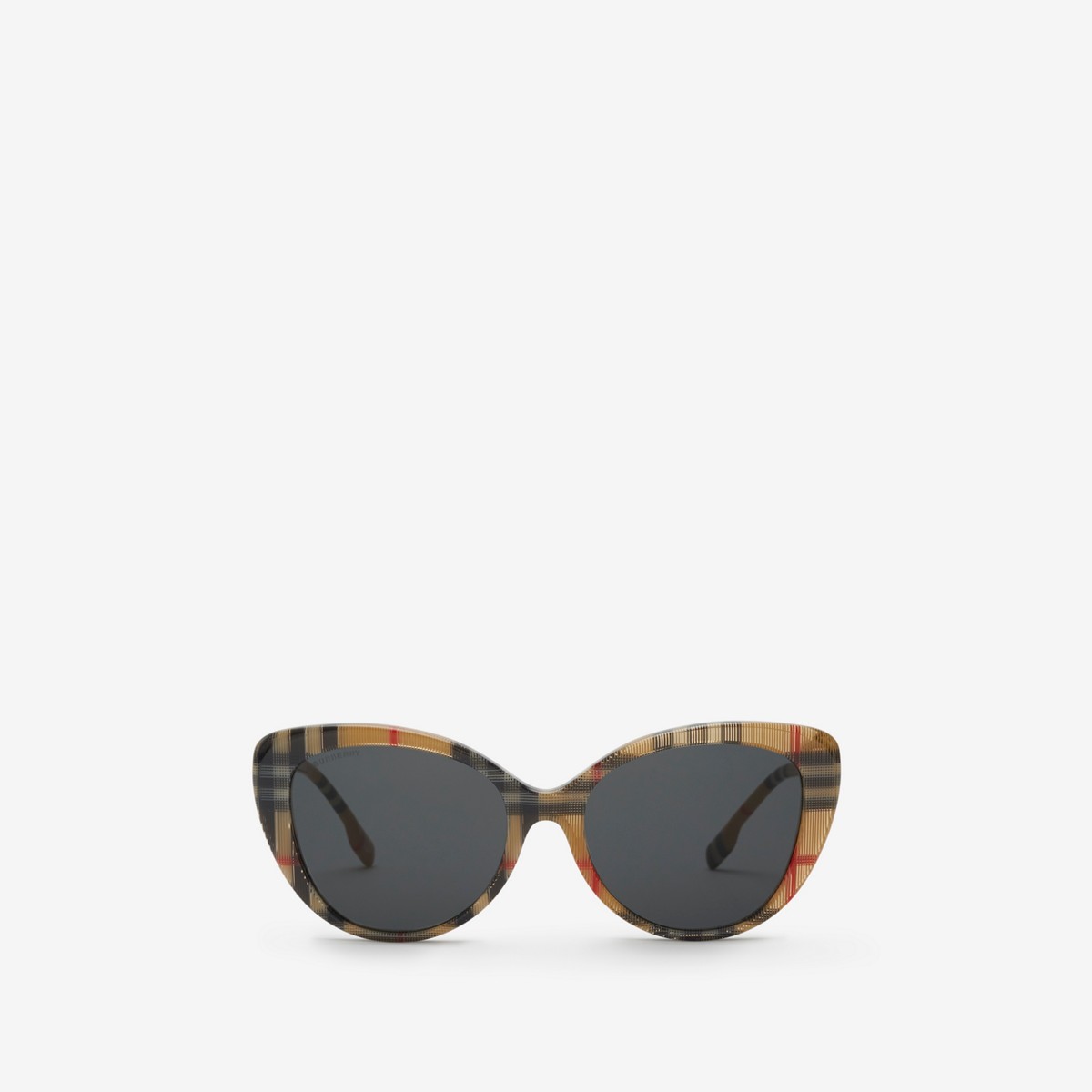Burberry Check Oversized Sunglasses In Beige