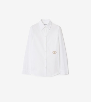Tシャツ・カットソー Burberry FW25 White stretch poplin shirt (8113135 A1464) D871E463-8B9B-483E-9506-