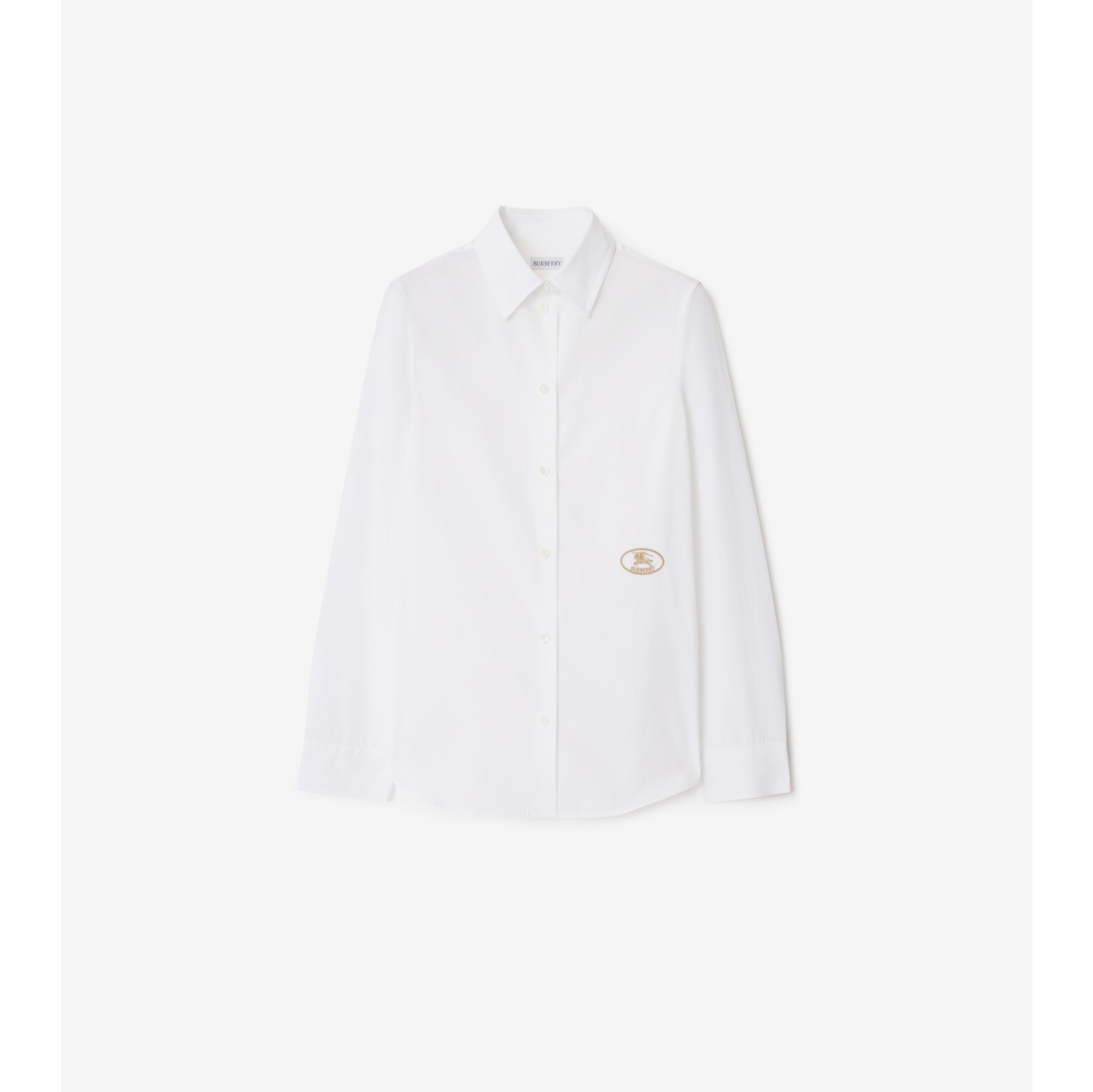 Camicia in popeline di cotone con vestibilità slim