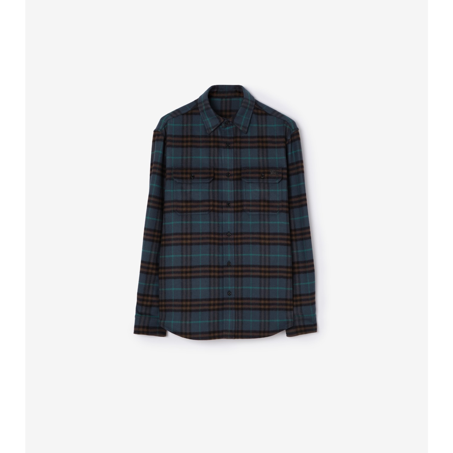 Check Wool Flannel Overshirt