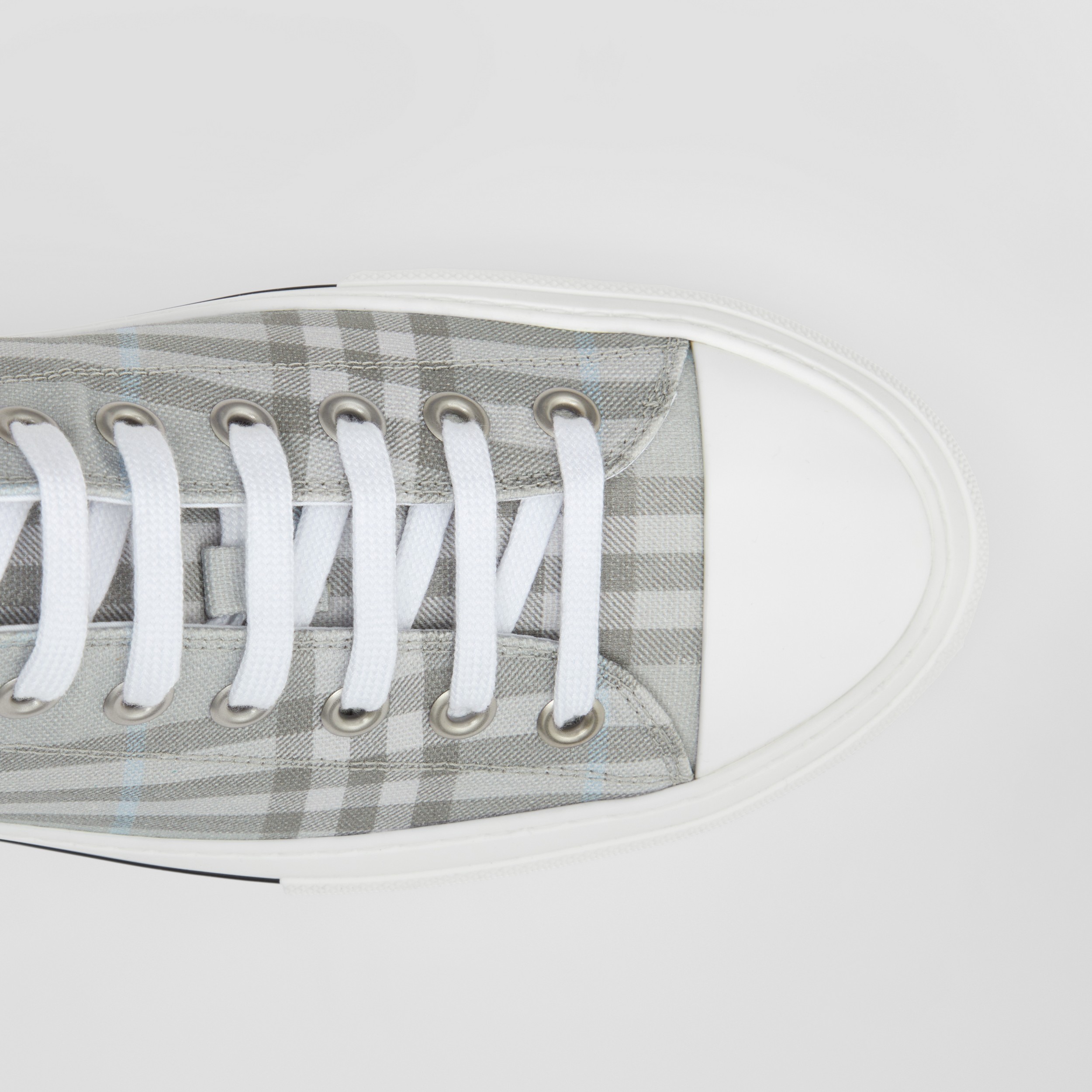 Vintage Check Cotton Sneakers in Grey - Men | Burberry® Official - 2