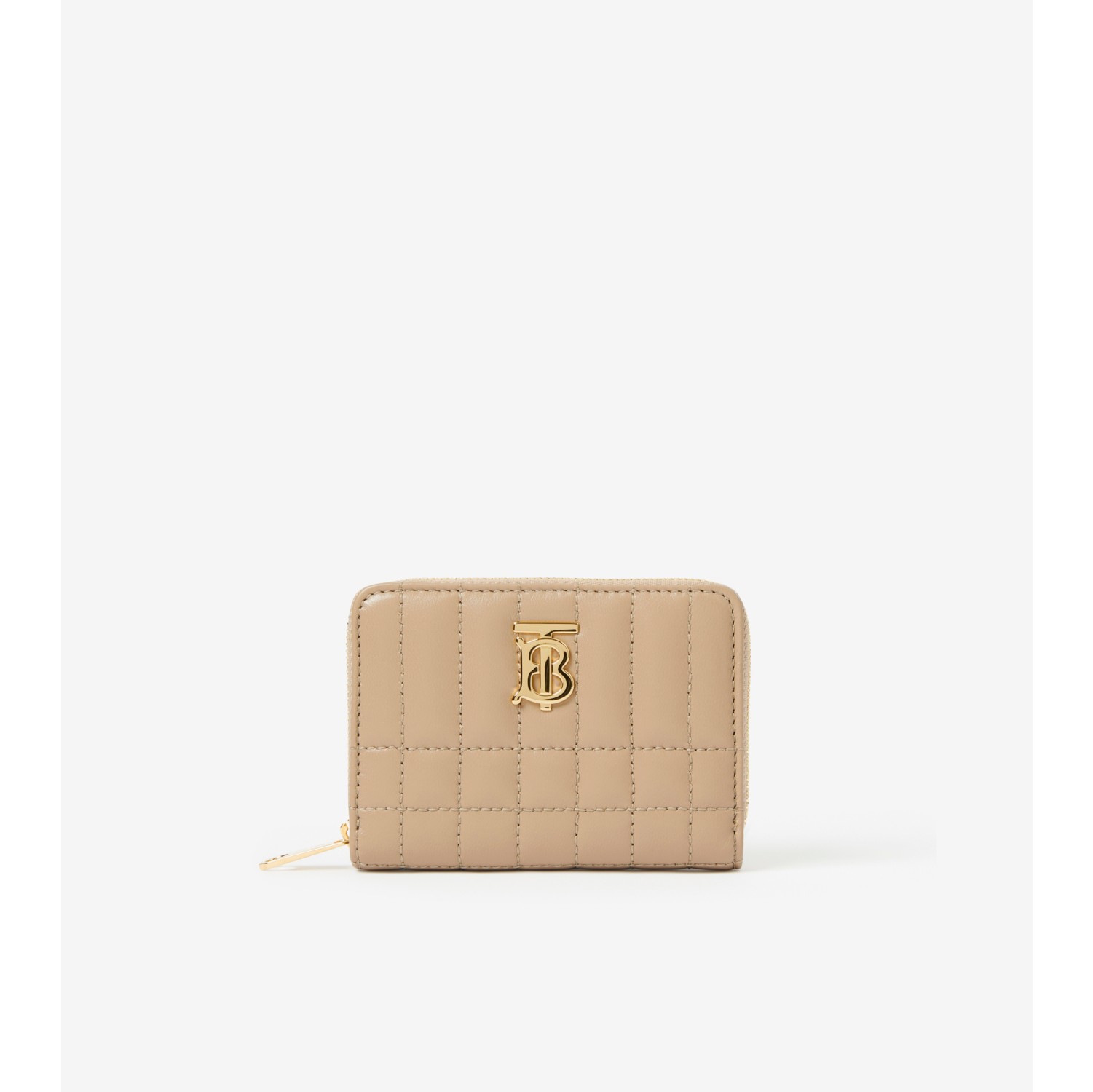 Quilted Leather Lola Zip Wallet in Oat Beige - Women | Burberry® Official
