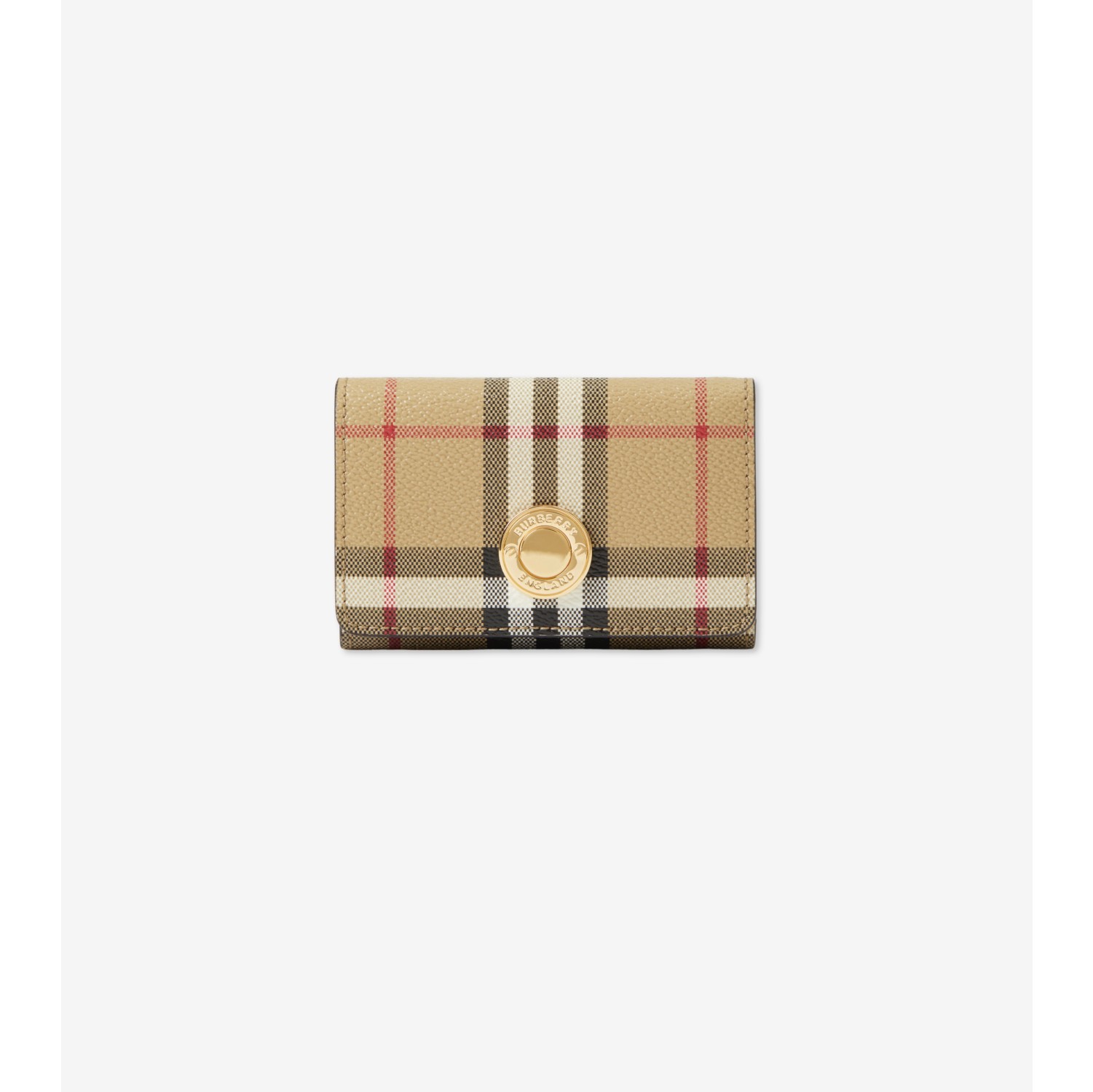 スモール チェック フォールディングウォレット (アーカイブベージュ) - ウィメンズ, ヴィンテージチェック | Burberry®公式サイト