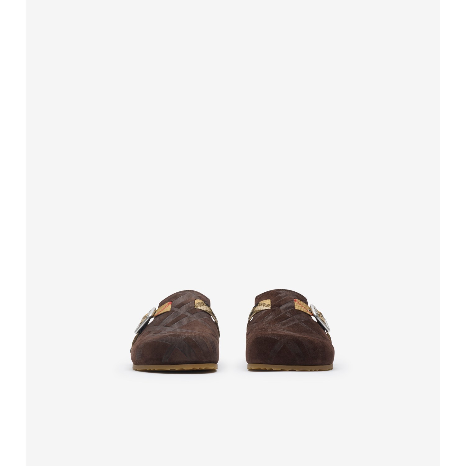 Clogs „Urchin“ aus Veloursleder mit Karomuster