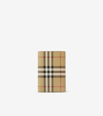 Check Passport Holder in Archive beige - Women | Burberry® Official