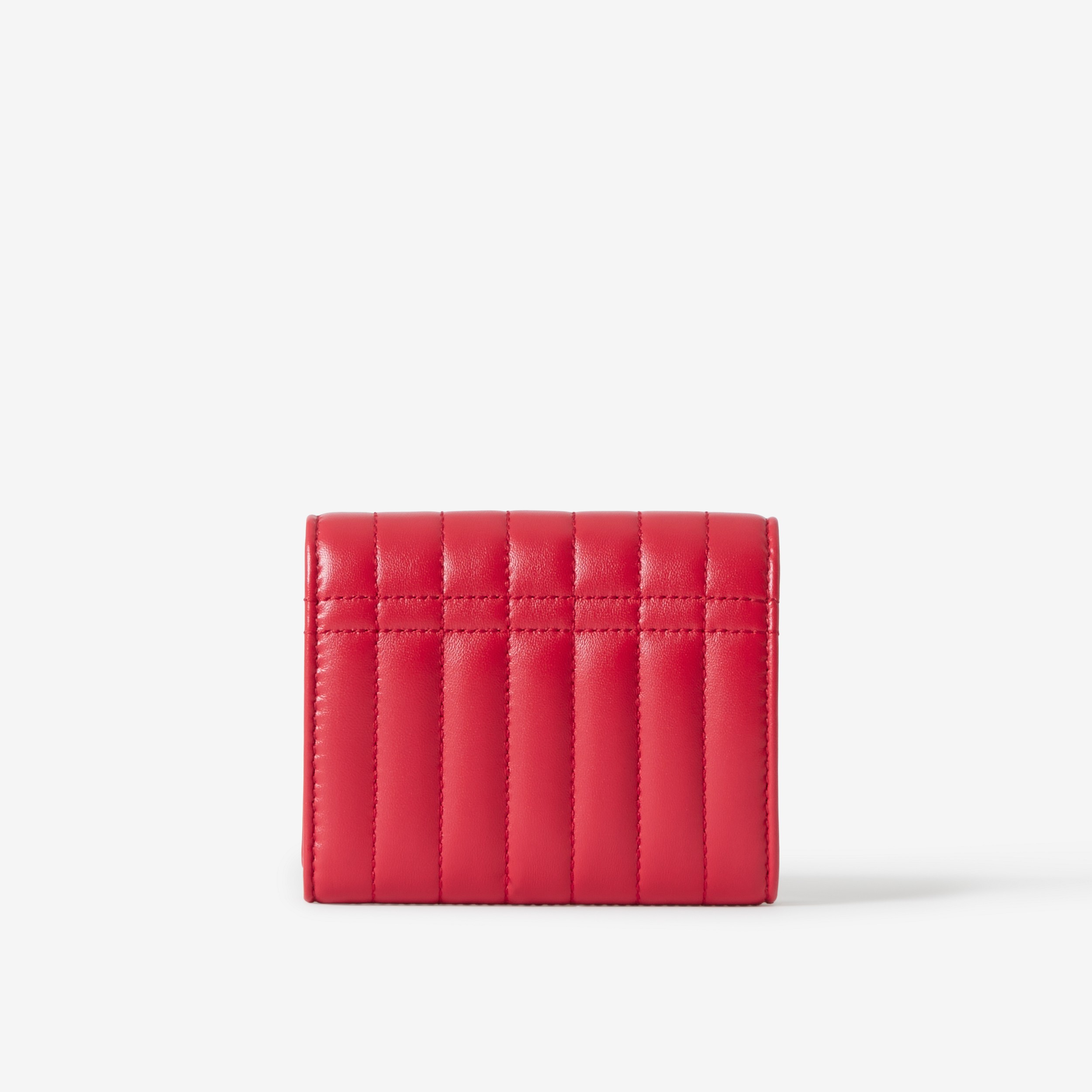 Petit portefeuille Lola à rabat en cuir matelassé (Rouge Vif) - Femme | Site officiel Burberry® - 3