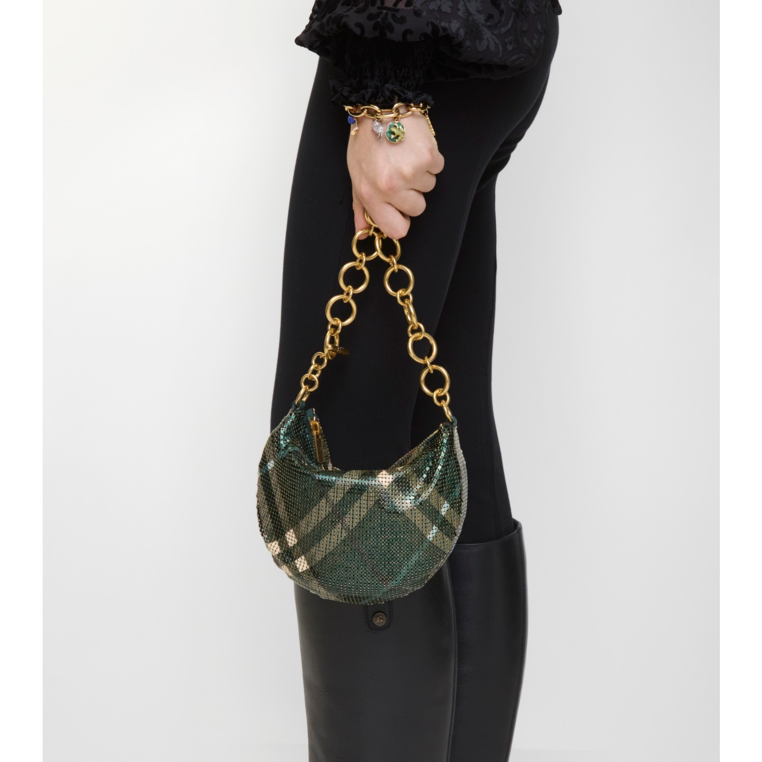 Chainmail Bag in Verdant green - Women | Burberry® Official