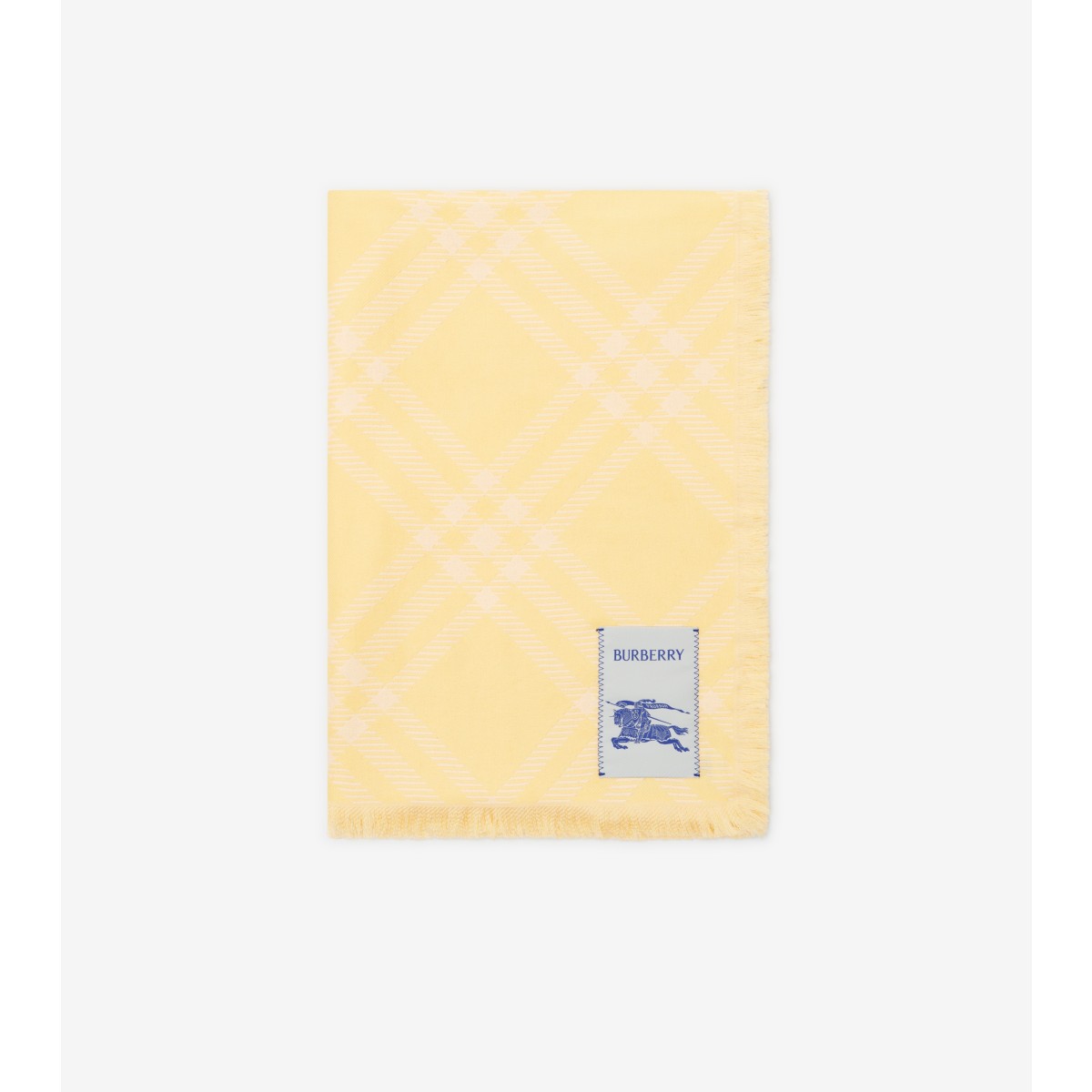  Check Wide Wool Silk Scarf