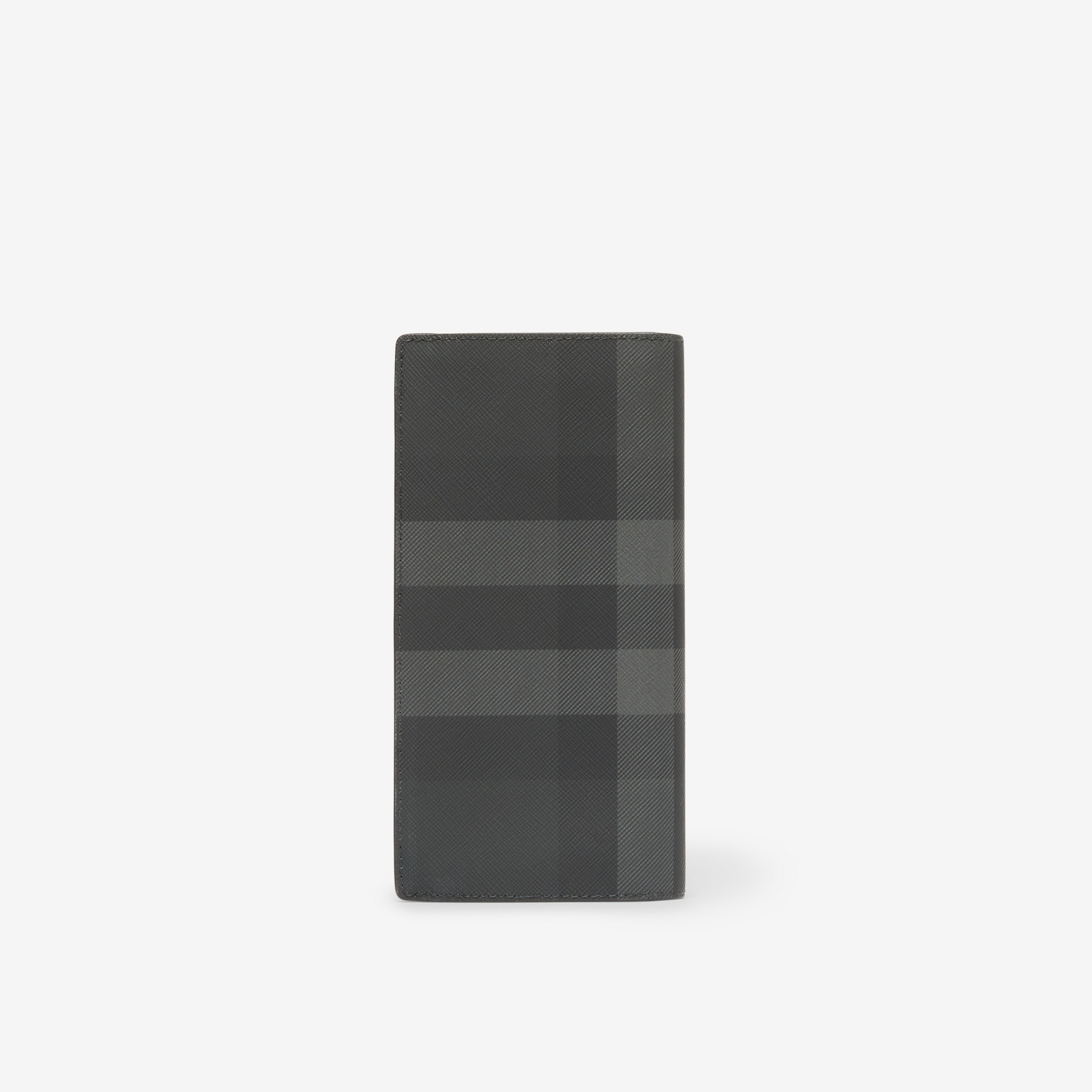 Charcoal Check and Leather Continental Wallet - Men | Burberry® Official - 3