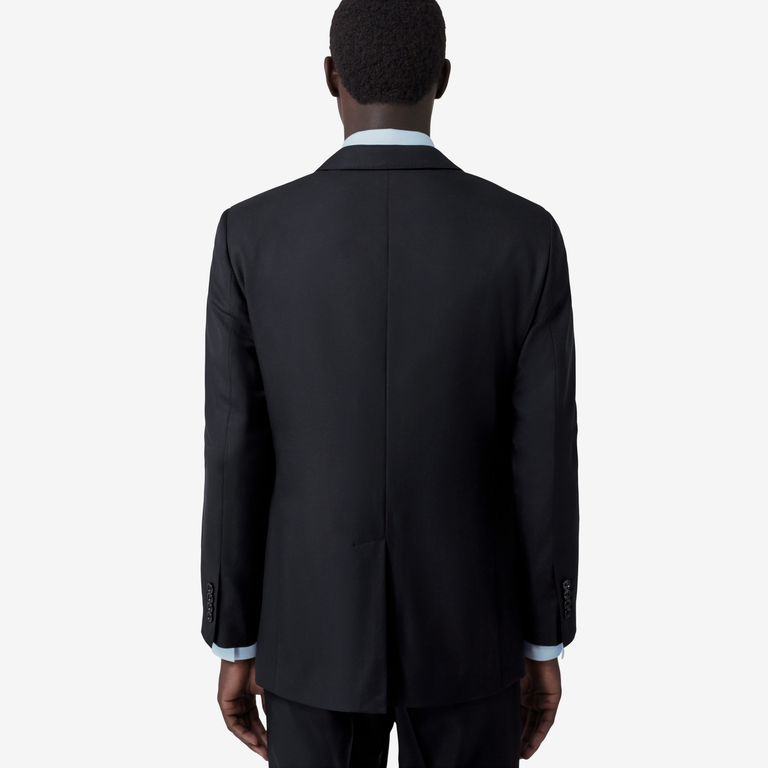 Slim Fit Wool Tailored Jacket in Dark Navy - Men | Burberry® Official - 3