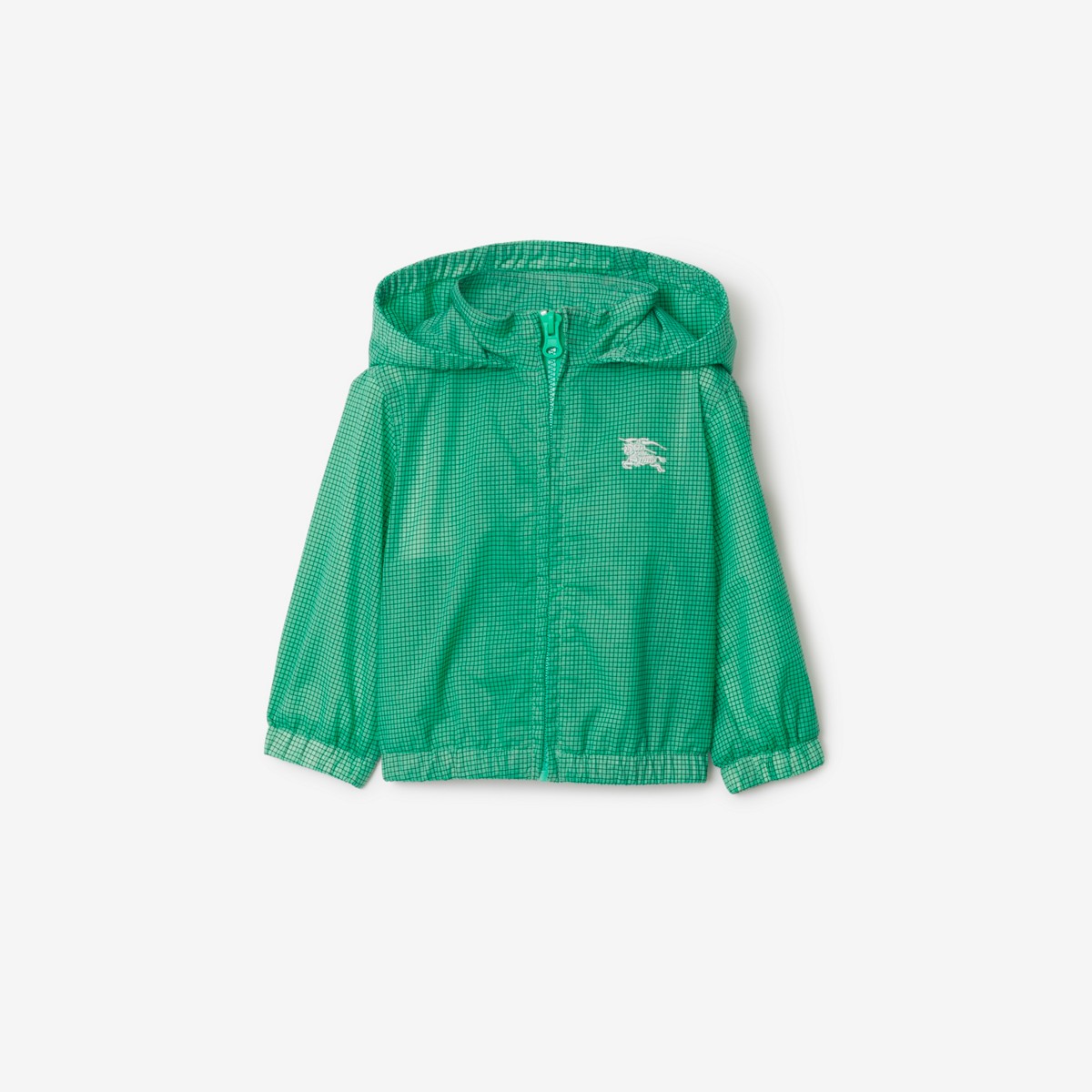 Shop Burberry Childrens Nylon Jacket In Bright Jade