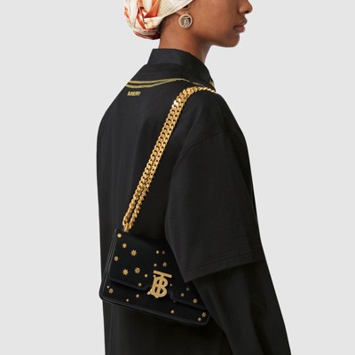 burberry black mini bolsa