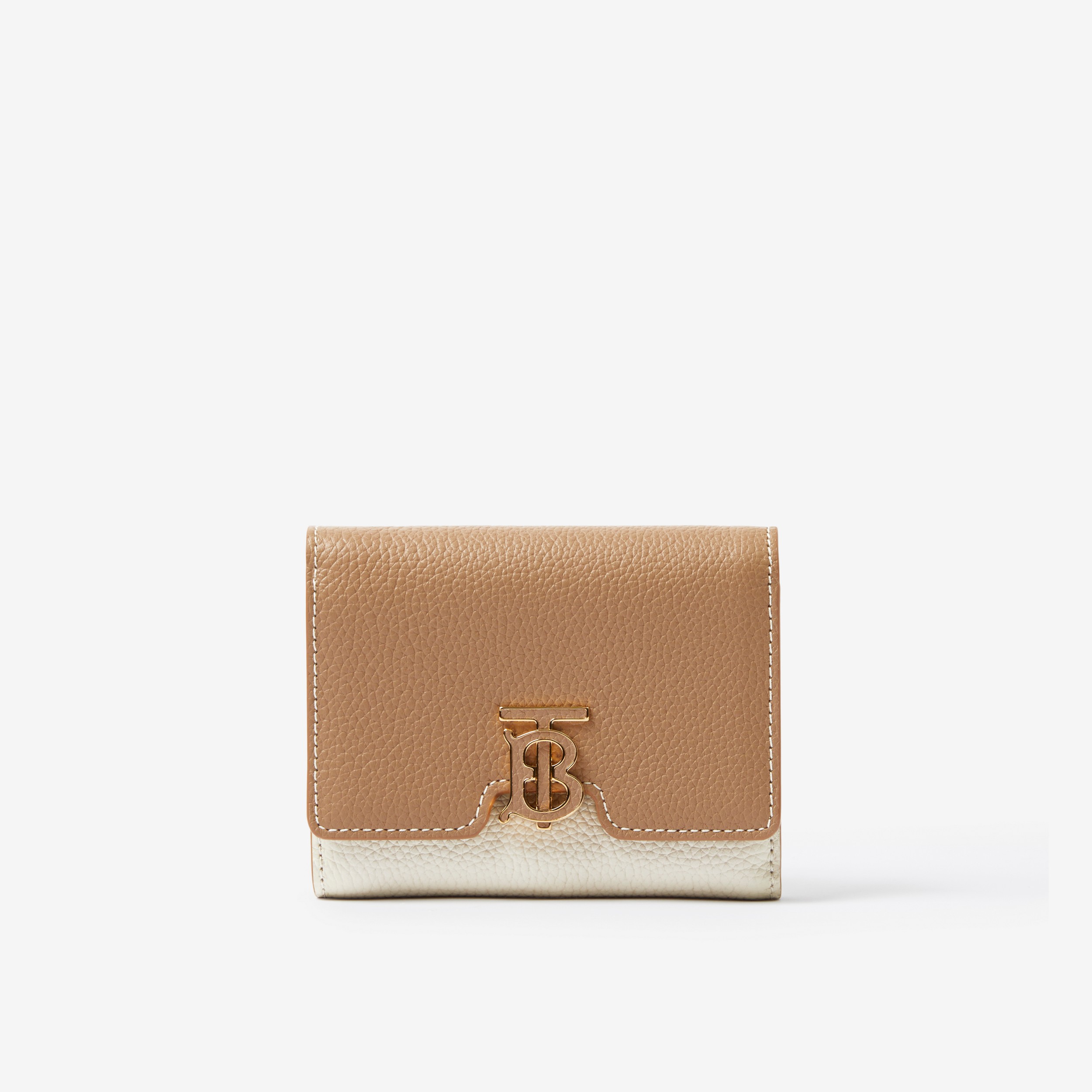 Grainy Leather TB Compact Wallet in Camel/archive Beige/warm Tan - Women | Burberry® Official - 1