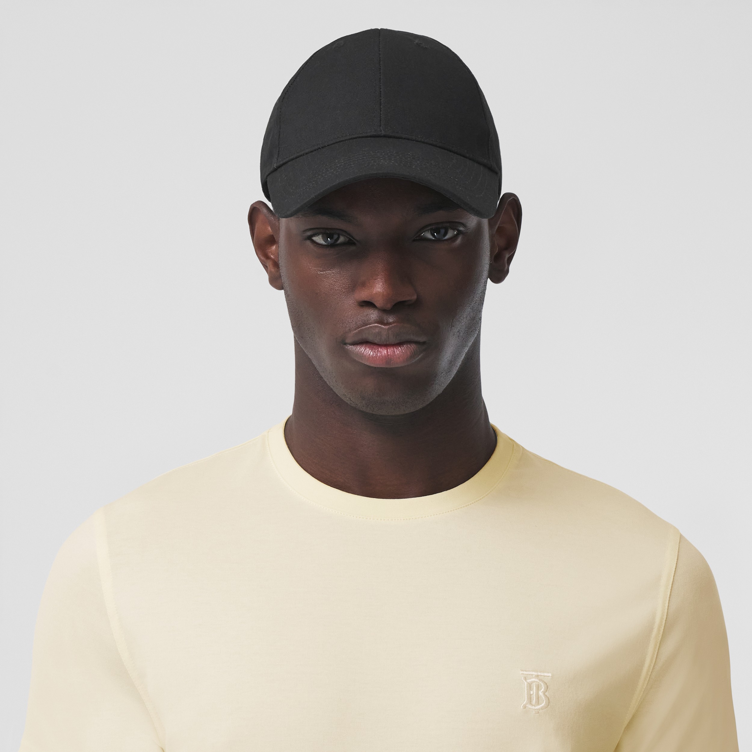 Monogram Motif Cotton T-shirt in Frosted Lemon - Men | Burberry® Official - 2
