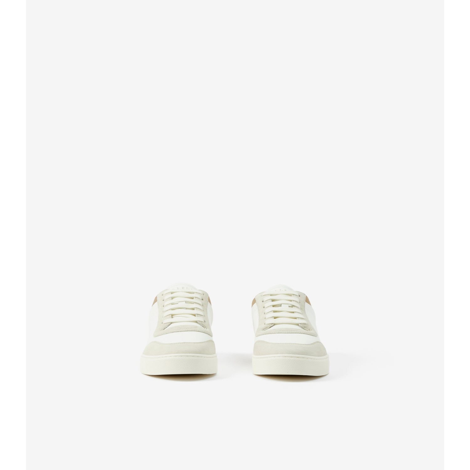 Leather, Suede and Check Sneakers - thumbnail 2