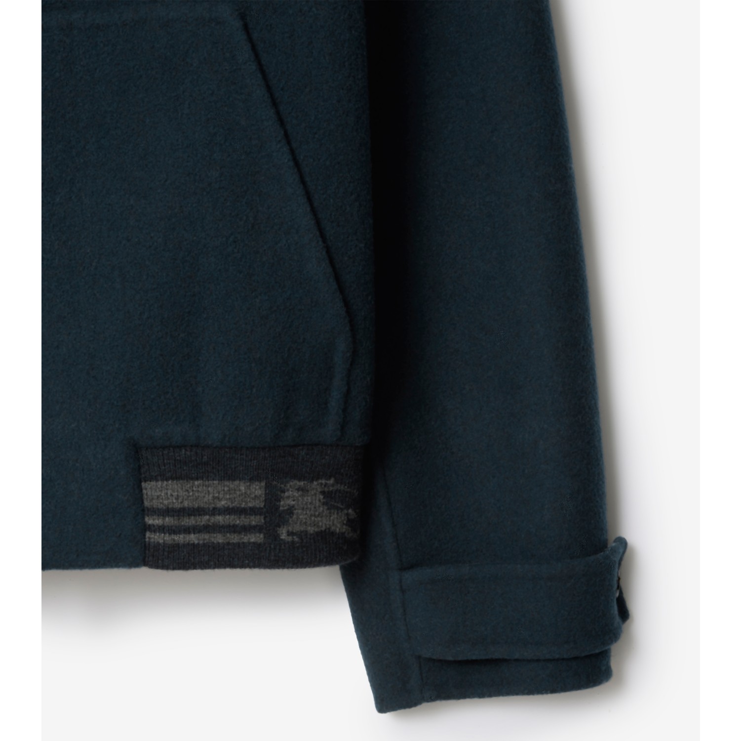 Reversible Wool Hooded Jacket in Pilot blue - Men | Burberry® Official