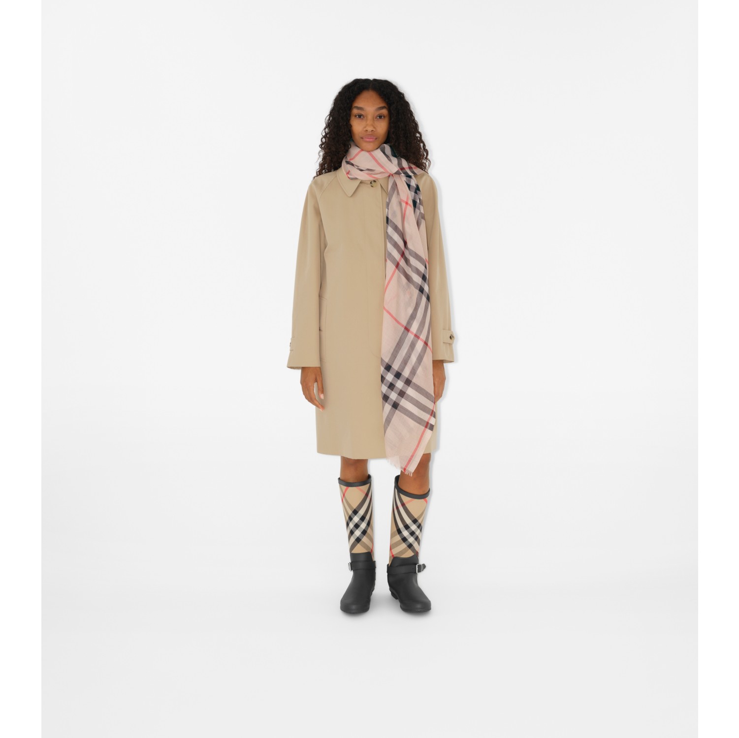 Trench check on sale burberry scarf